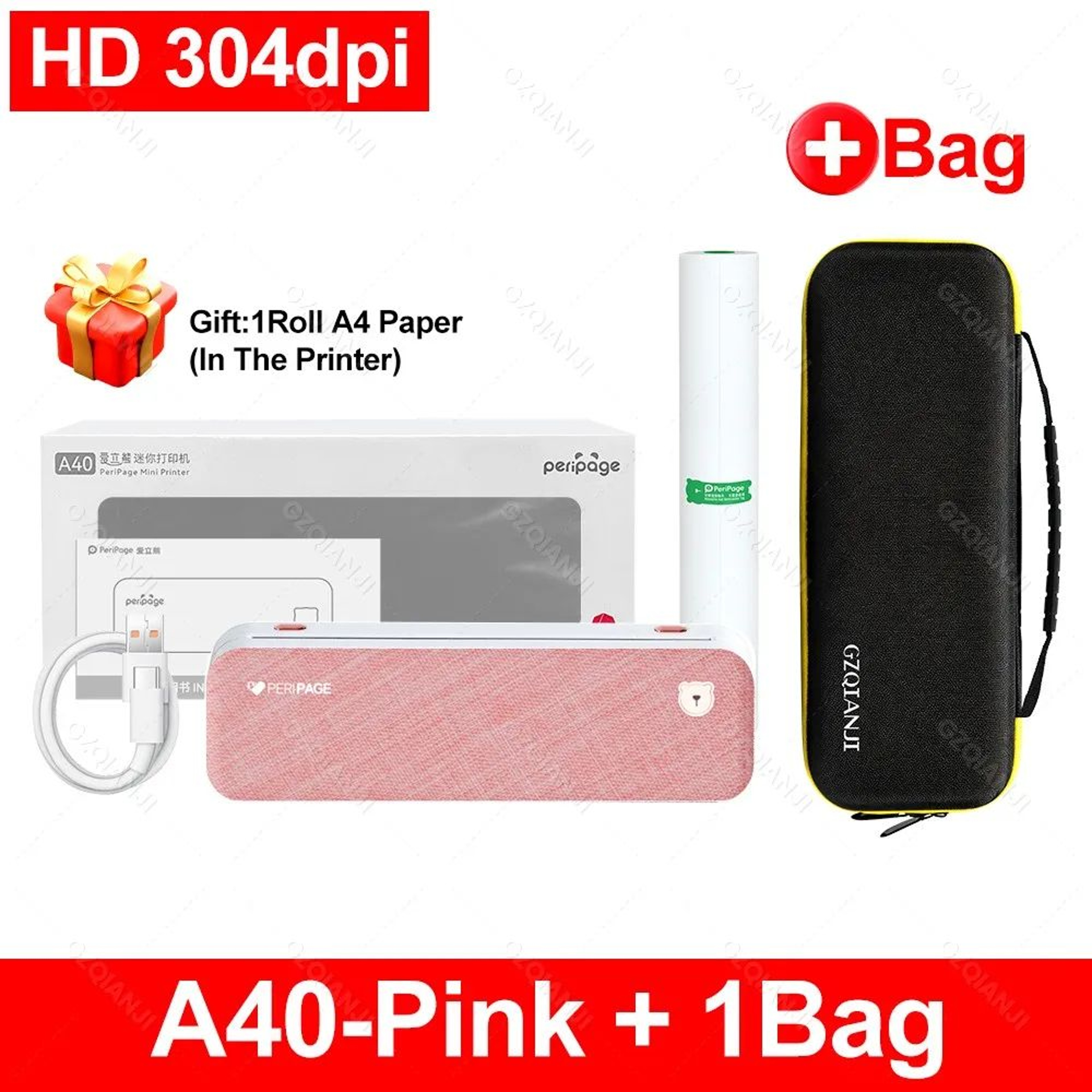 Peripage A40 Wireless Portable A4 Thermal Printer 304 DPI For Travel And Office 5