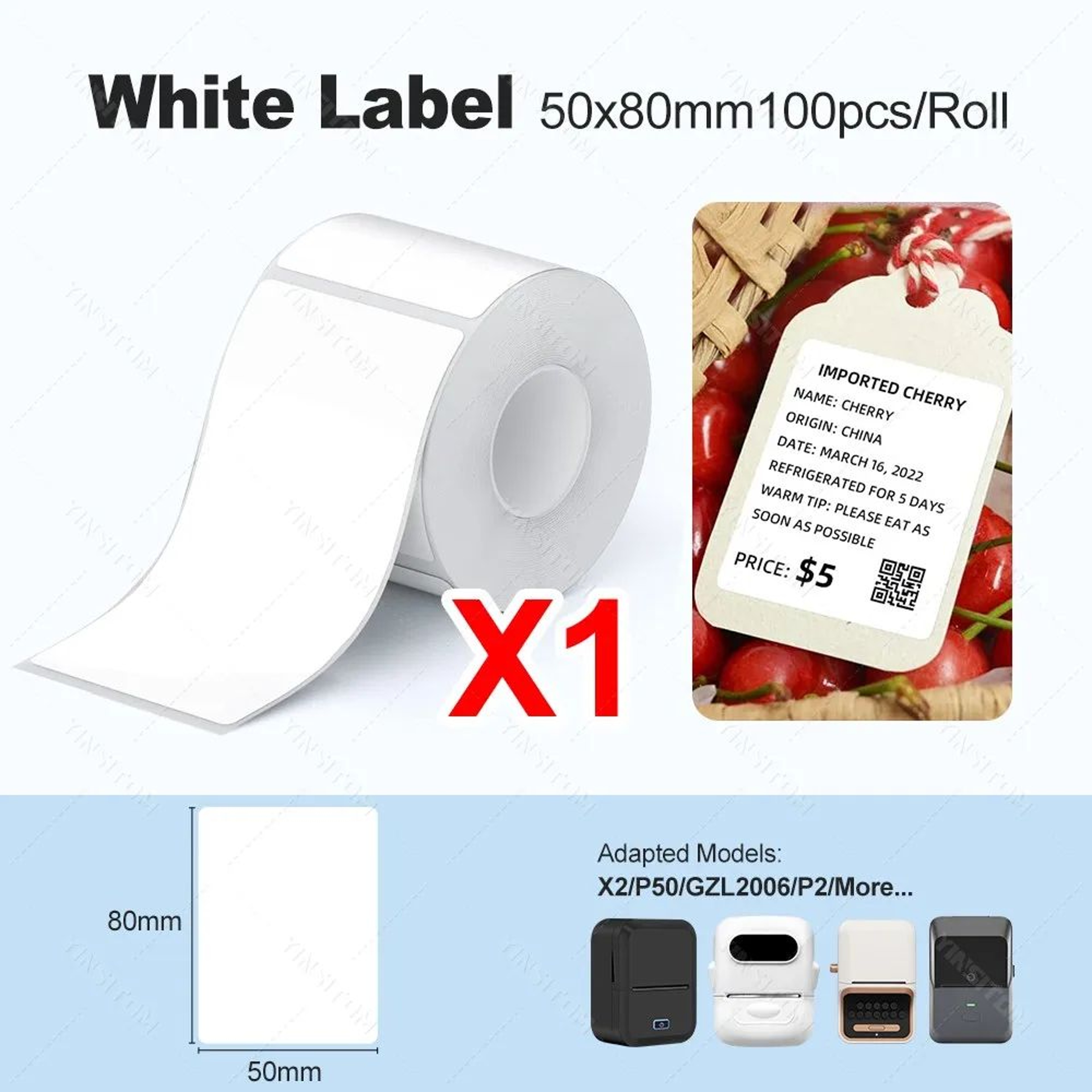P50 Portable Bluetooth Thermal Label Printer 2050mm Wireless Sticker Maker 13
