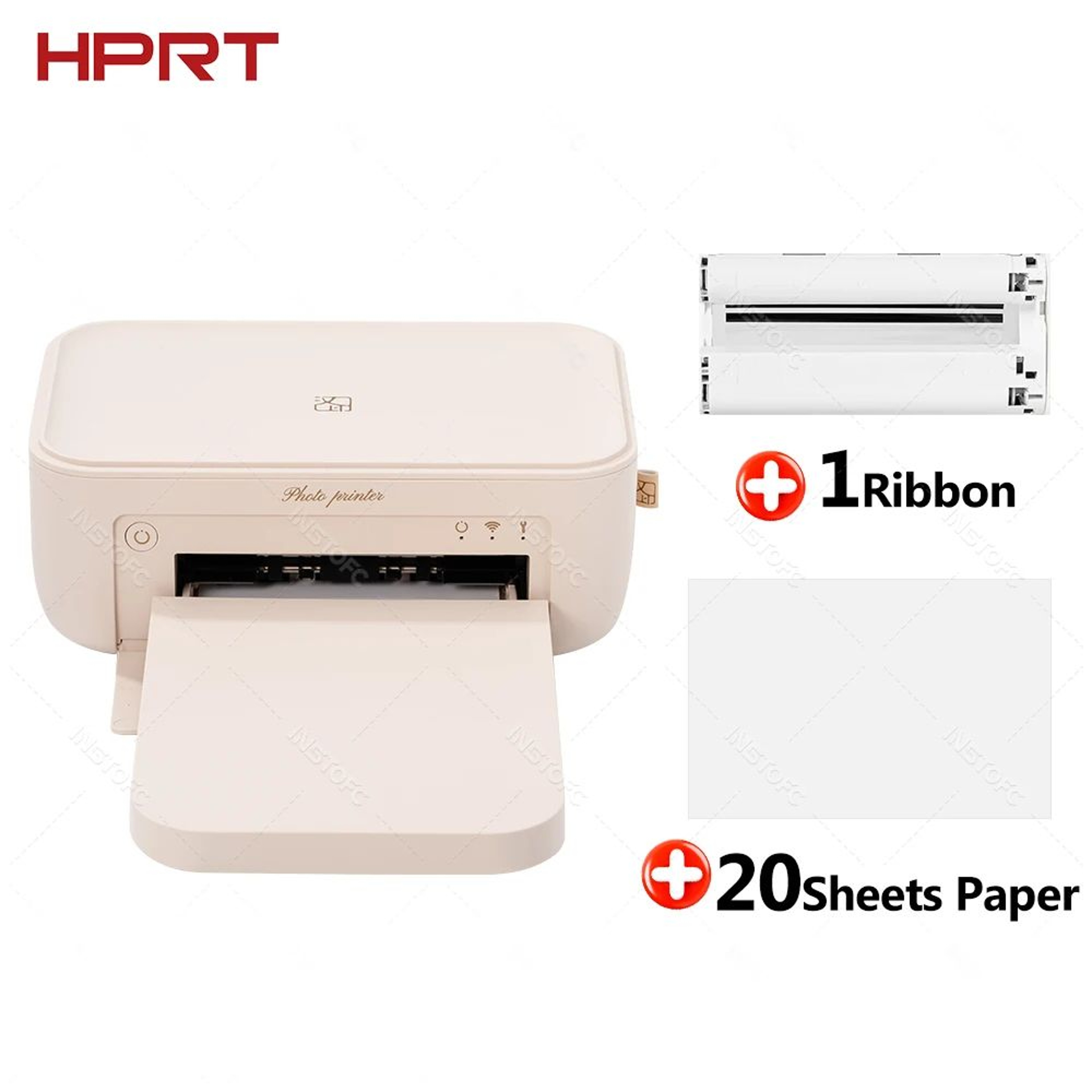 Mini Wireless Color Photo Printer 300 DPI With Paper And Ribbon 5