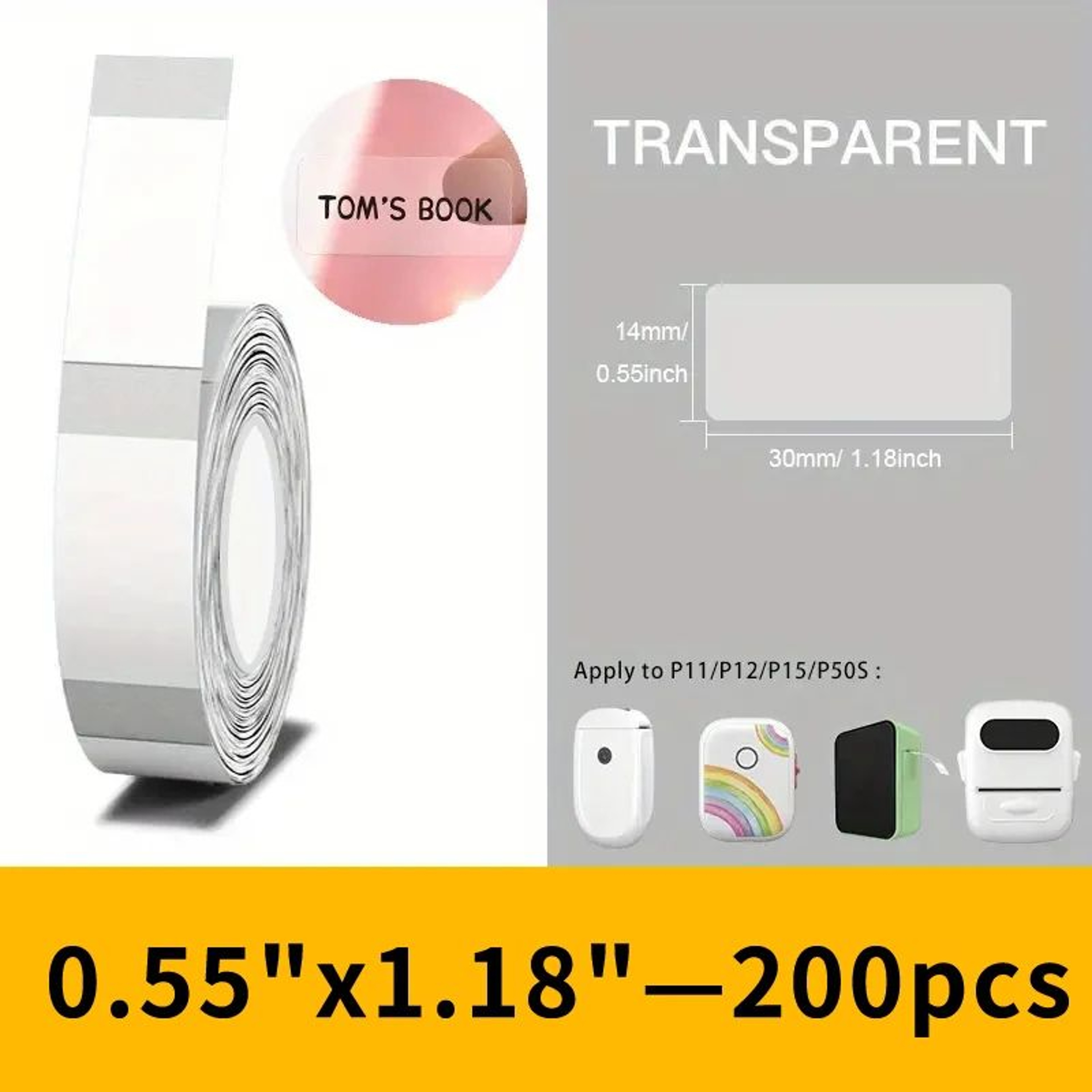 Portable Bluetooth Thermal Label Printer P12 Mini Inkless Sticker Maker 14