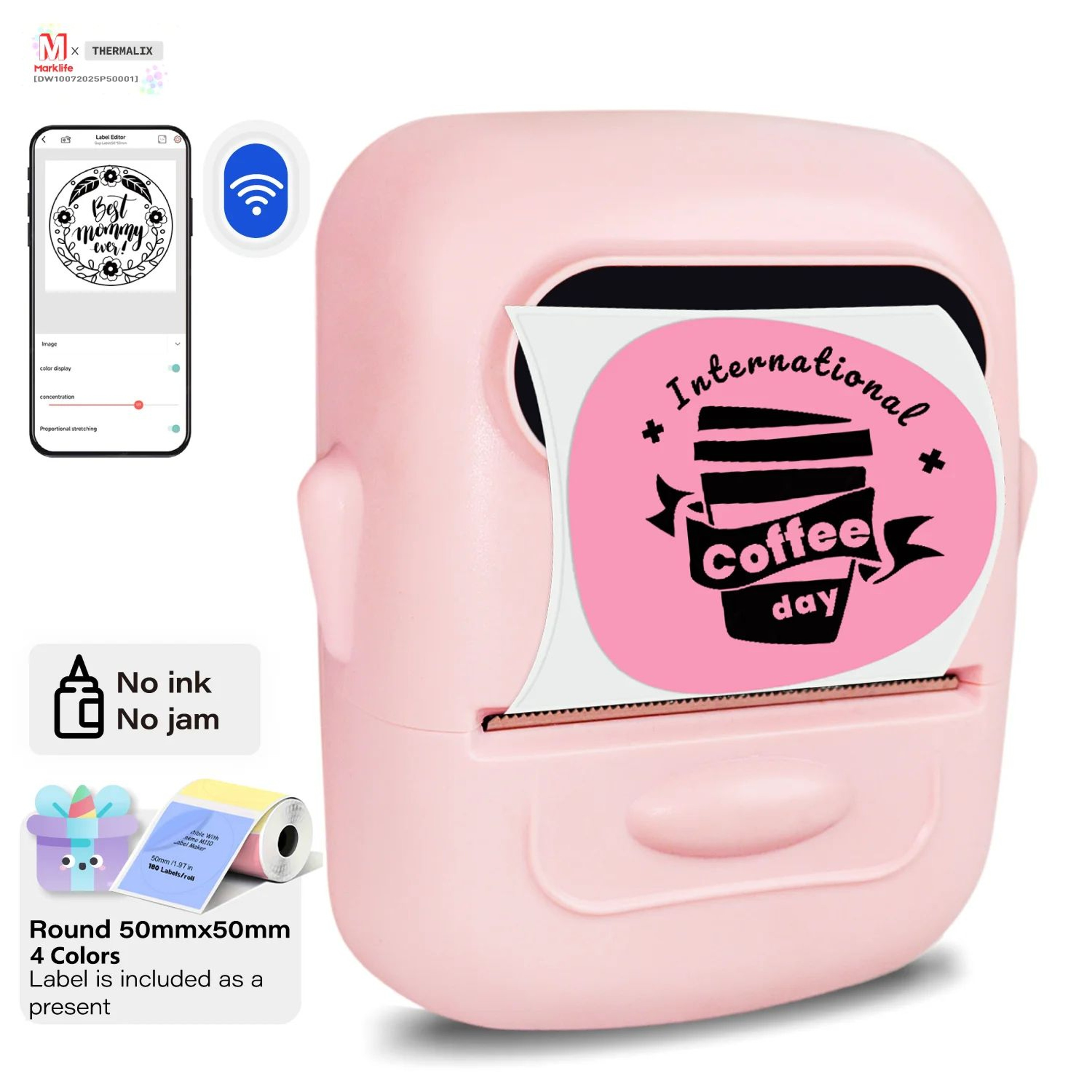 Portable Wireless Thermal Label Printer For Home And Office Organization 5
