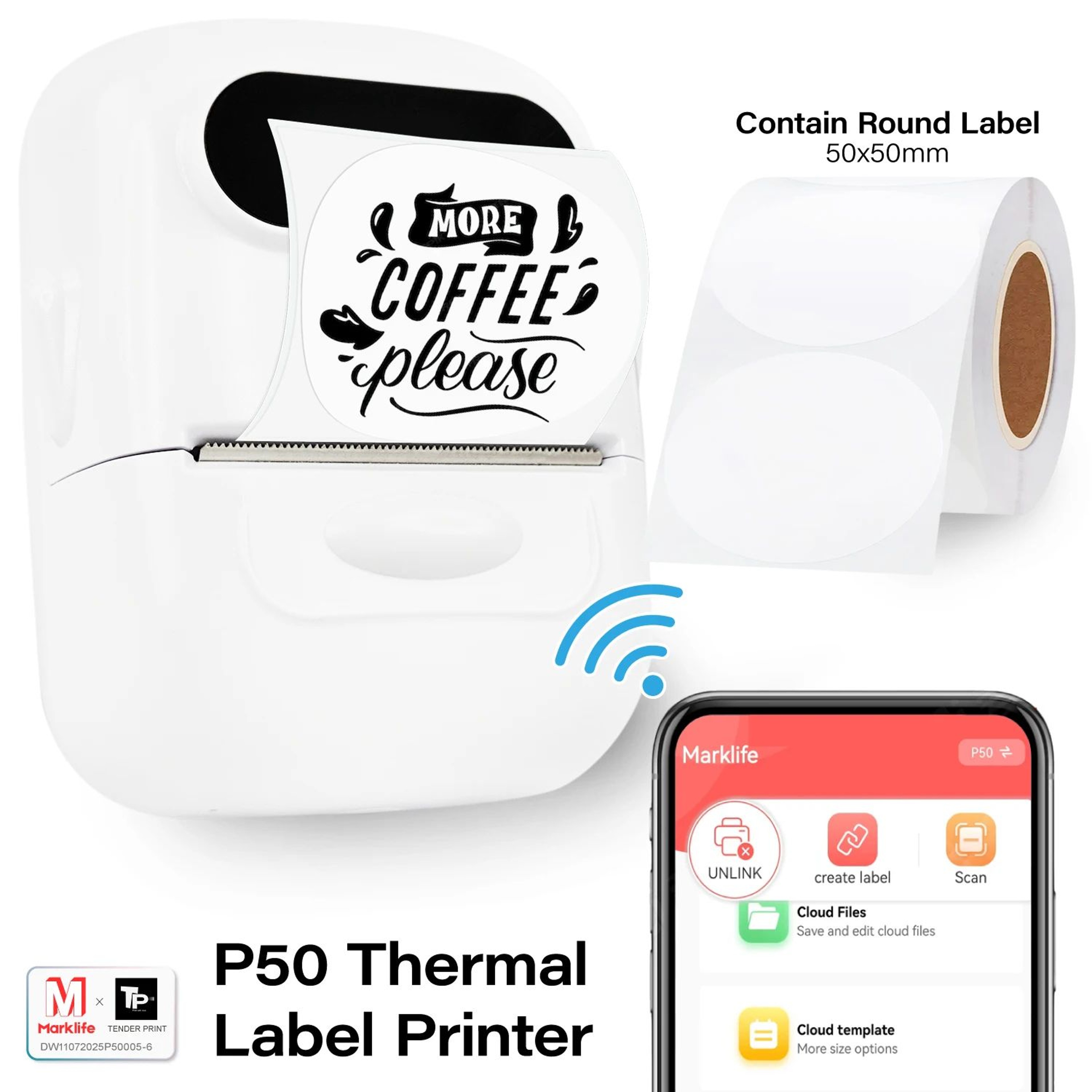 Portable Wireless Thermal Label Printer For Home And Office Organization 9