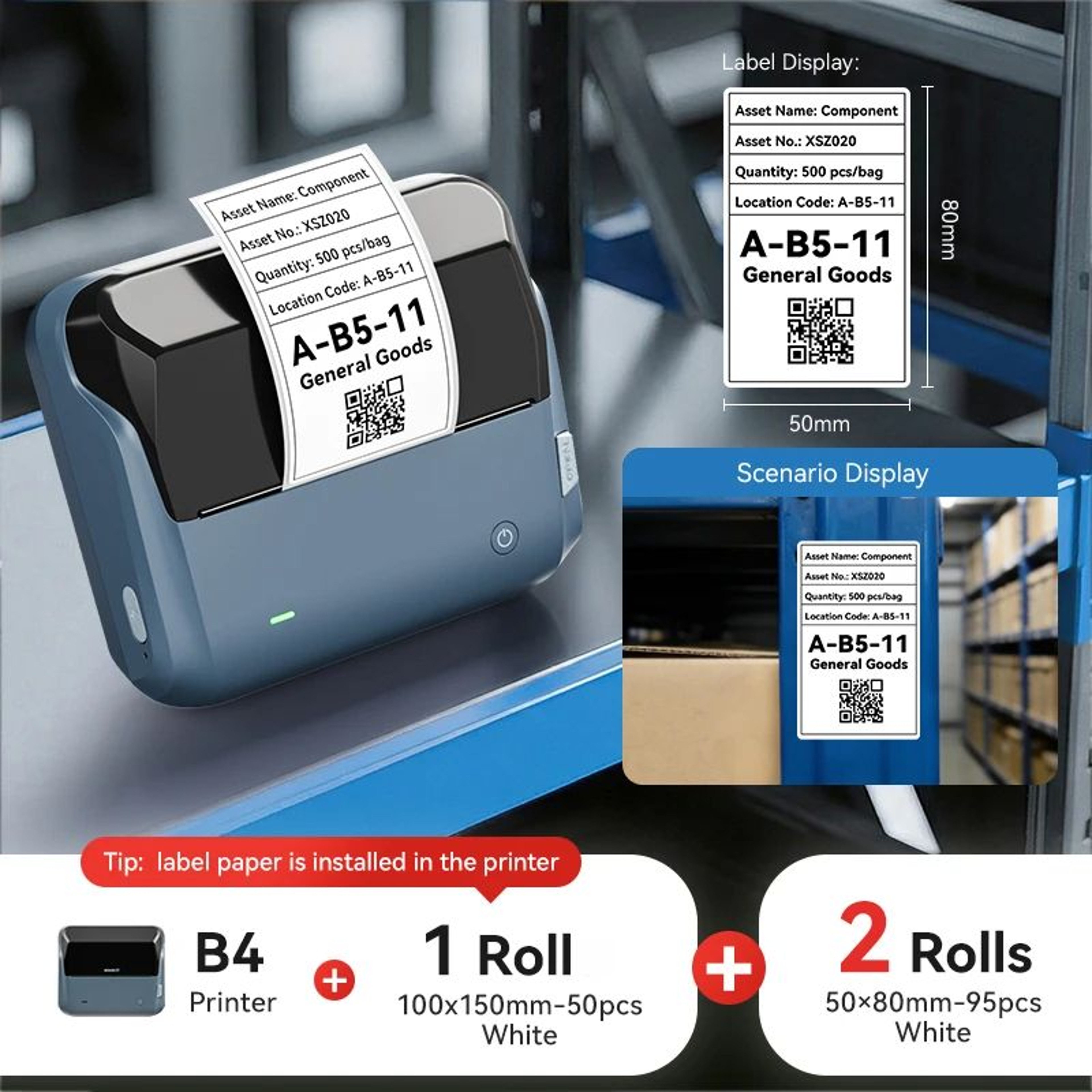 B4 Wide Format Thermal Label Printer For Shipping Barcode And Business Labels 6