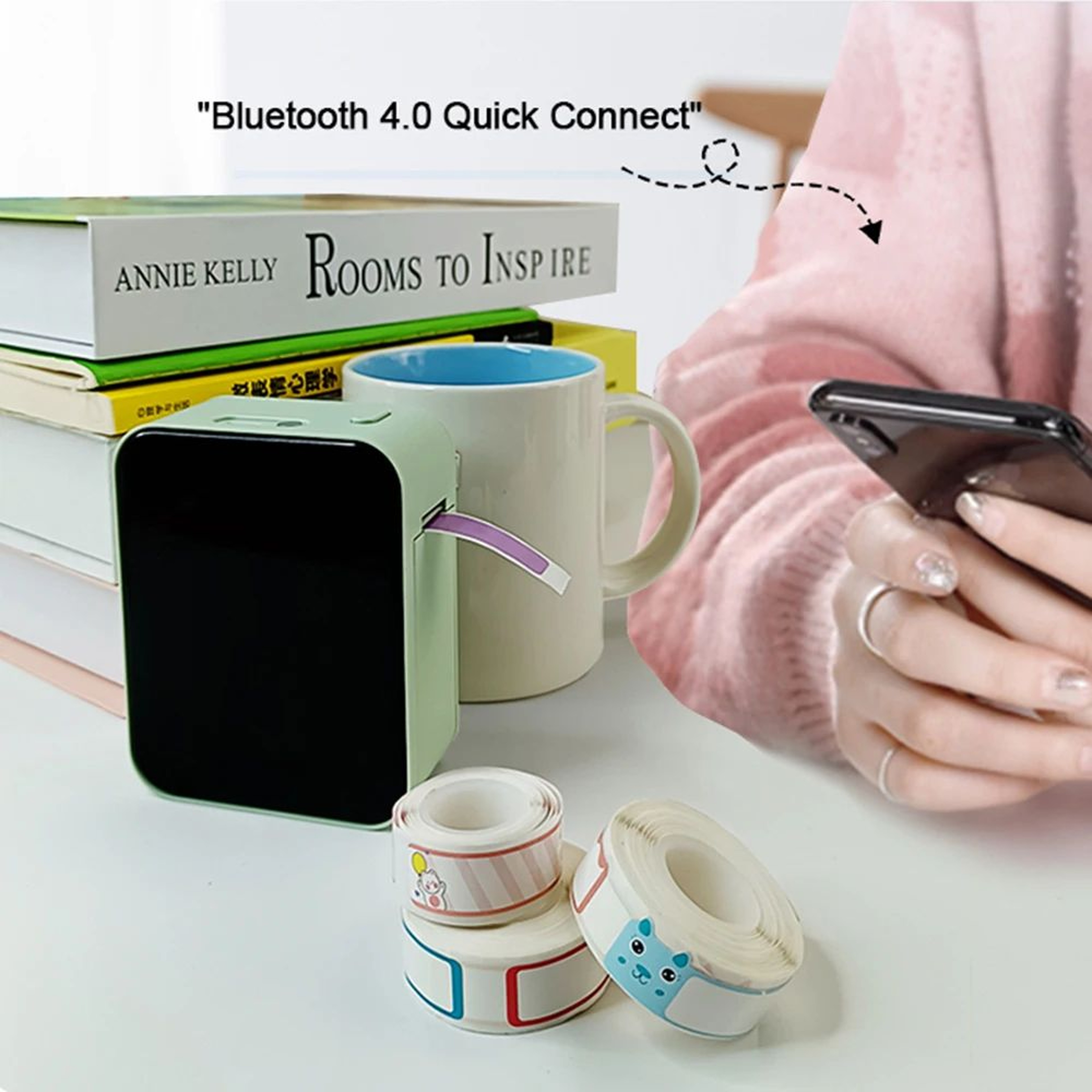 Portable Bluetooth Thermal Label Printer P15 Wireless Mini Label Maker 1