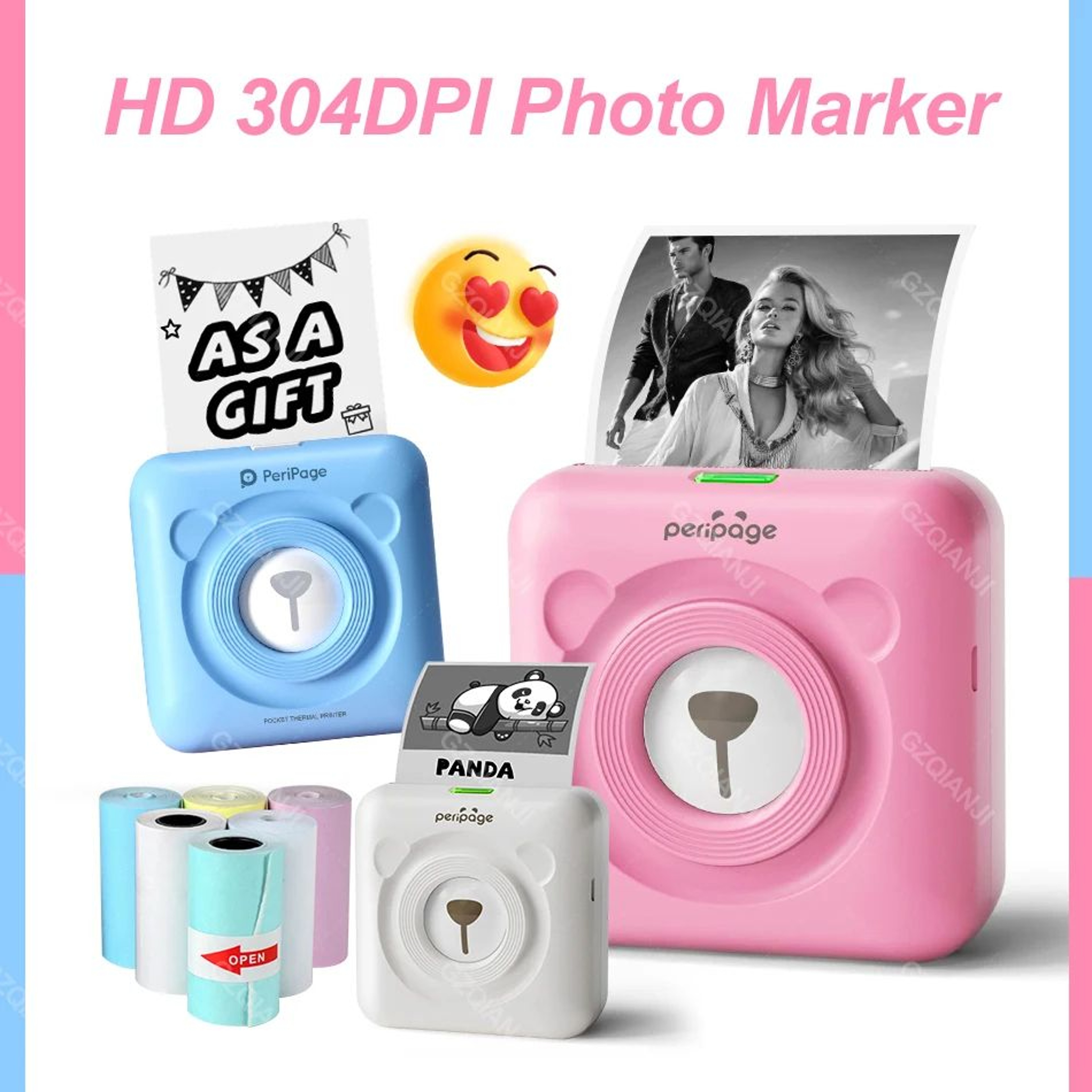 300 DPI Mini Bluetooth Thermal Printer 58mm Portable Sticker And Note Printer 0