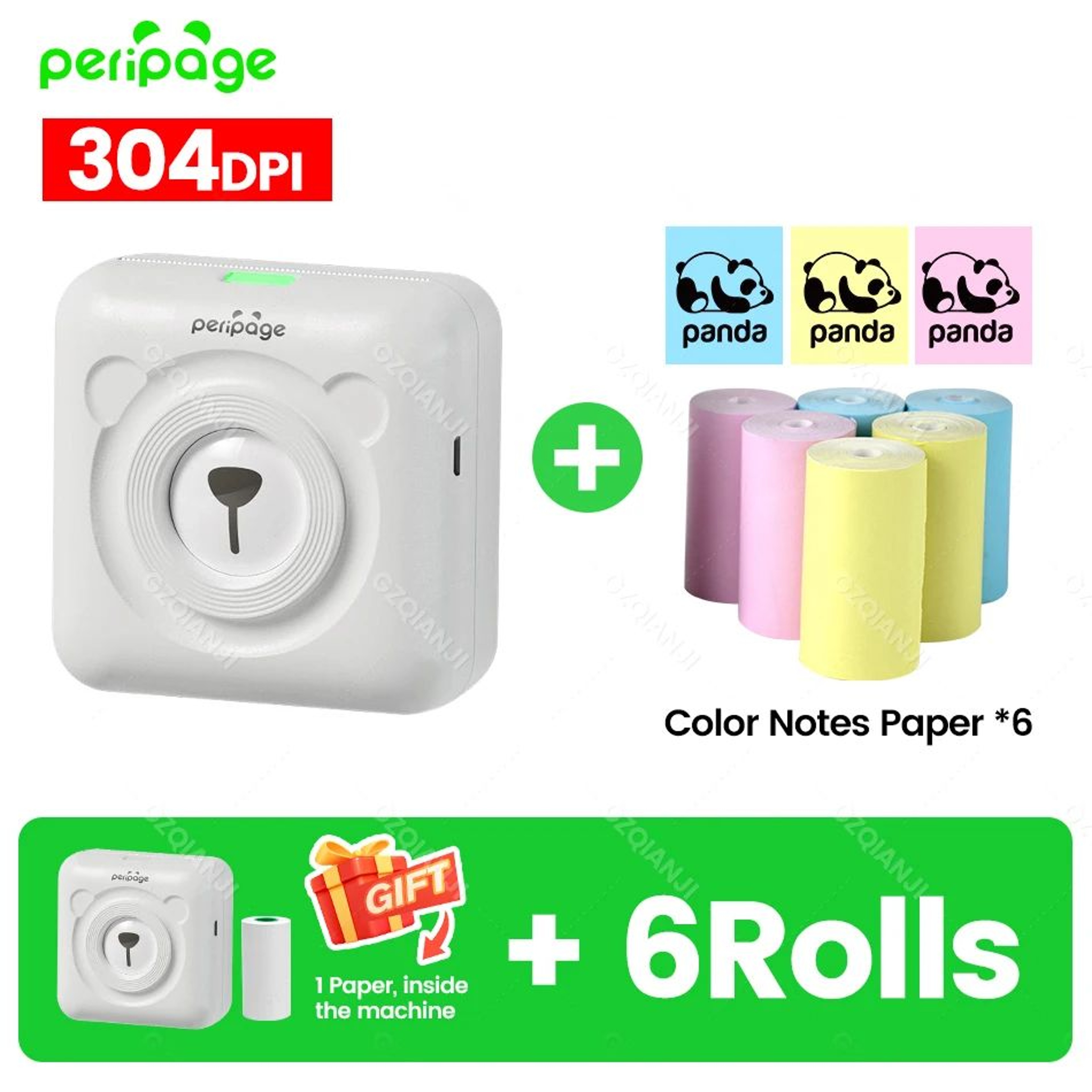 300 DPI Mini Bluetooth Thermal Printer 58mm Portable Sticker And Note Printer 6