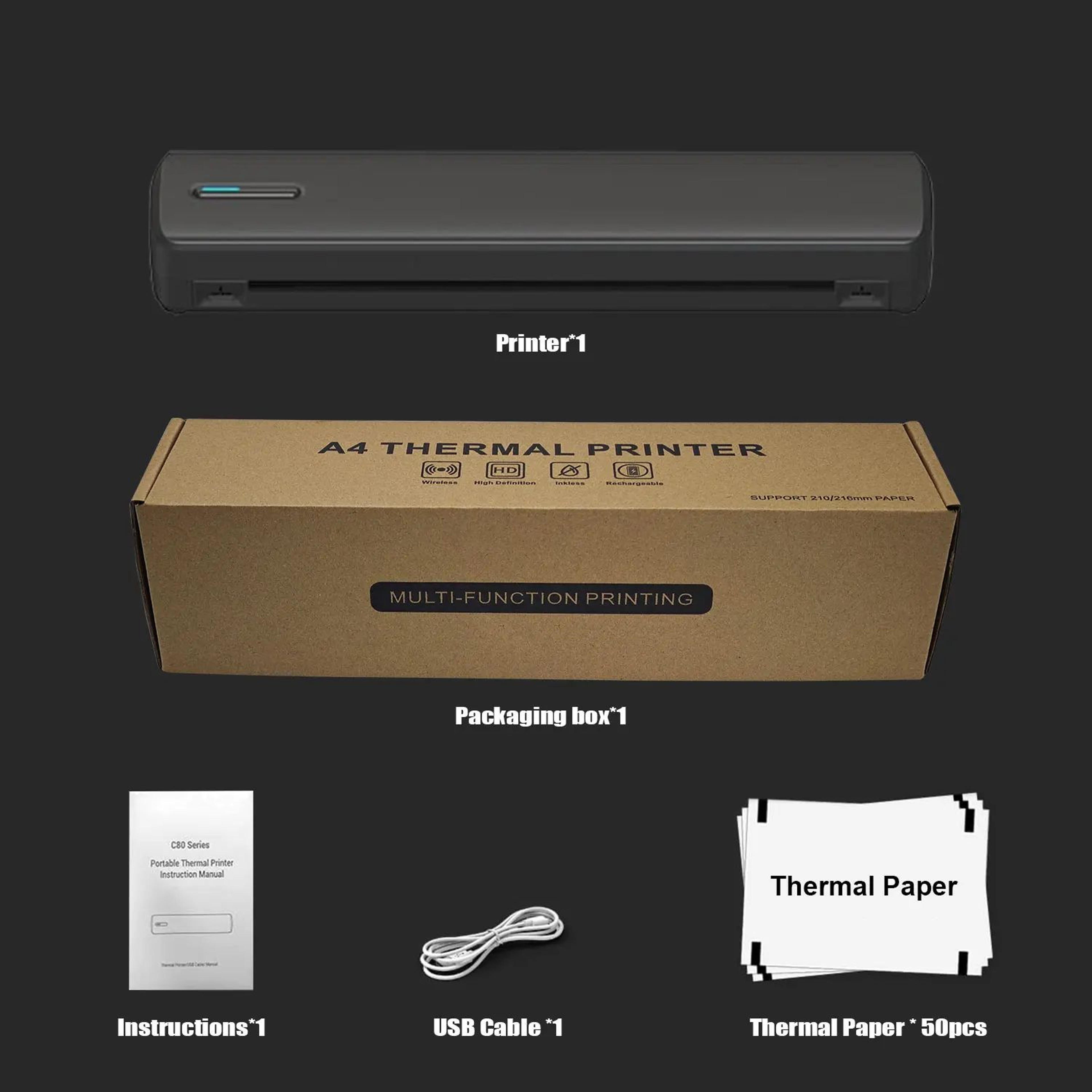 Portable A4 Wireless Thermal Tattoo Stencil Printer With 1500mAh Rechargeable Battery 6