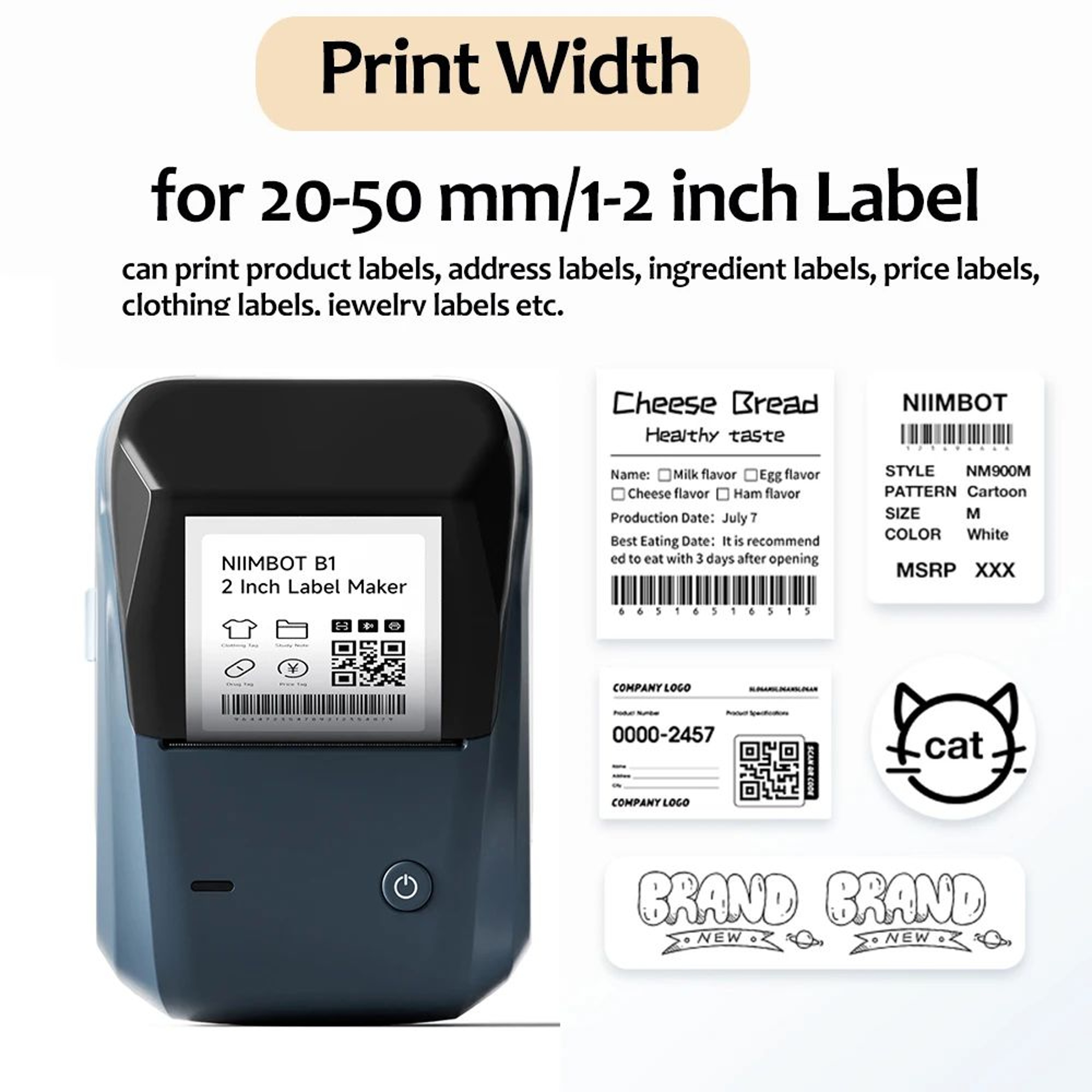 Wireless Bluetooth Thermal Label Printer For Business And Home Organization 2