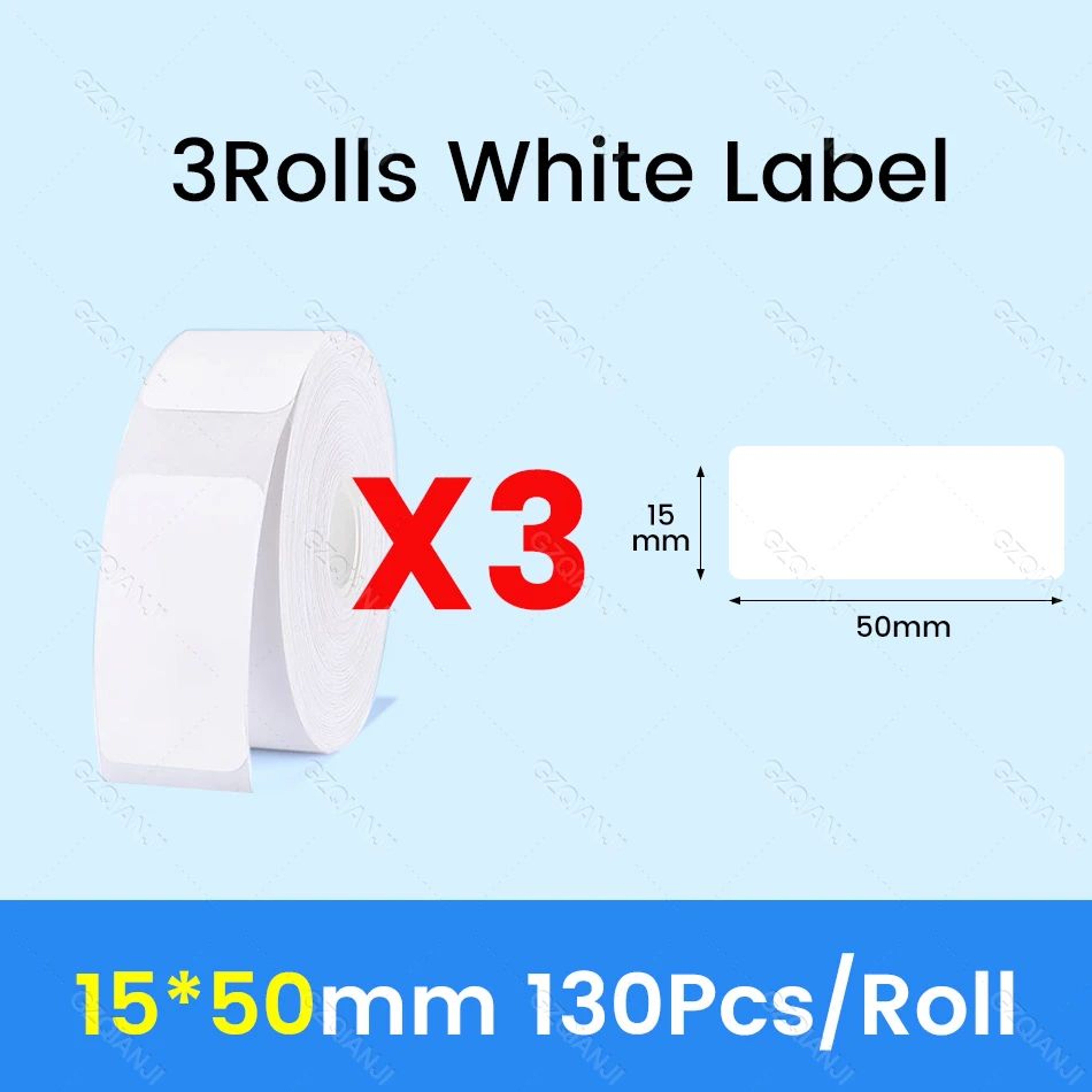 Waterproof White Thermal Label Sticker Paper For D101 D11 D110 Printers  3510 Rolls 9