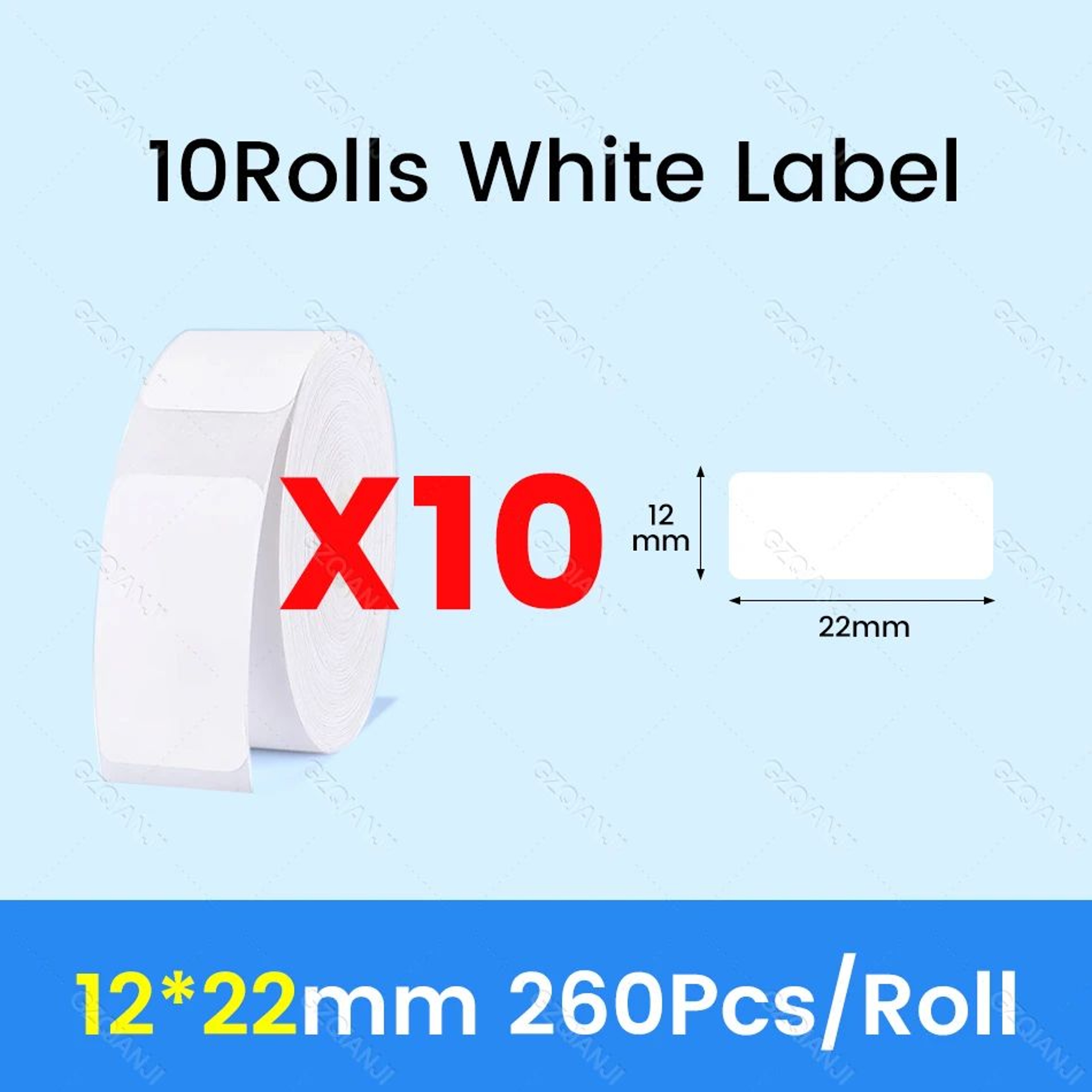 Waterproof White Thermal Label Sticker Paper For D101 D11 D110 Printers  3510 Rolls 14