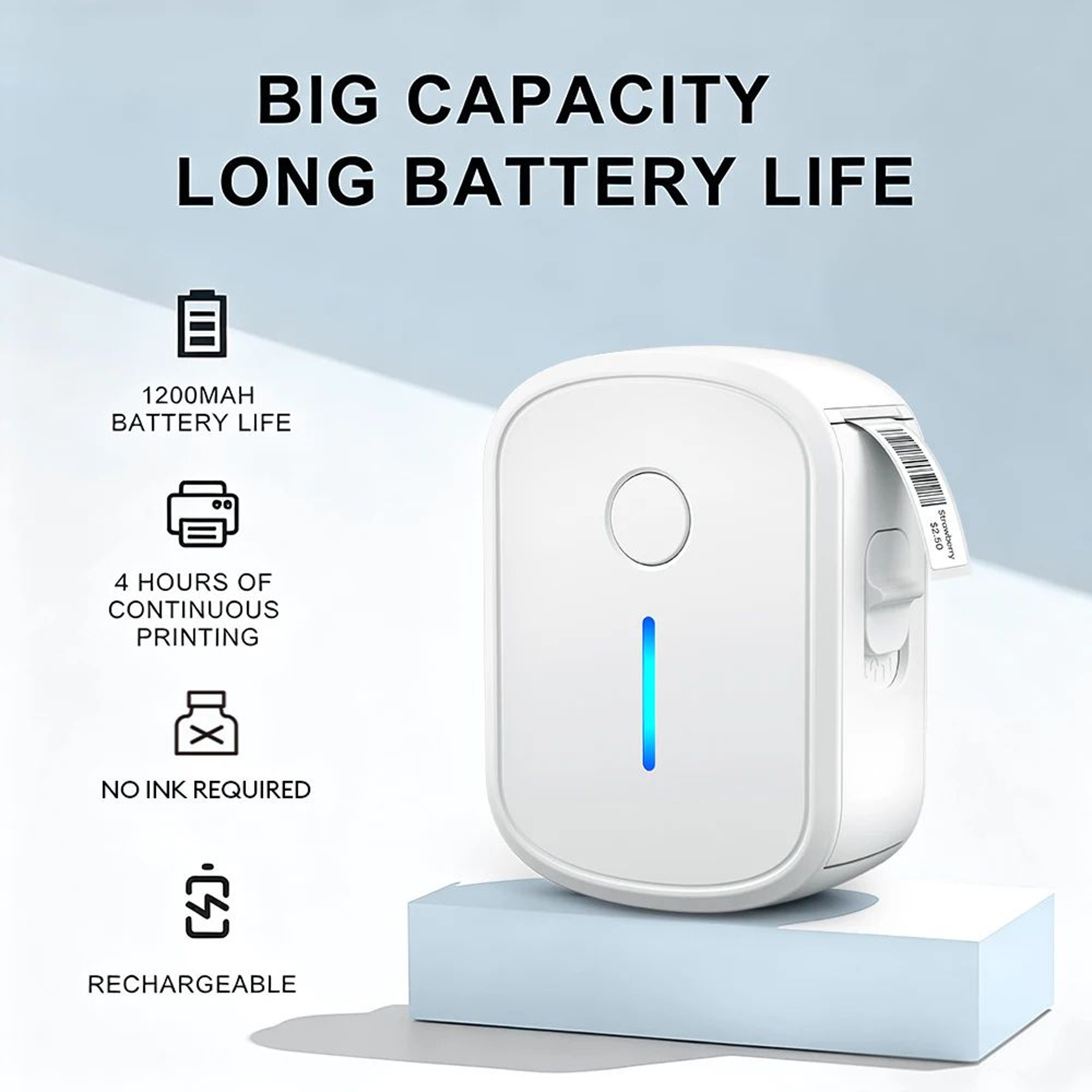 Portable Mini Bluetooth Thermal Label Printer  Wireless Inkless Sticker Maker 4