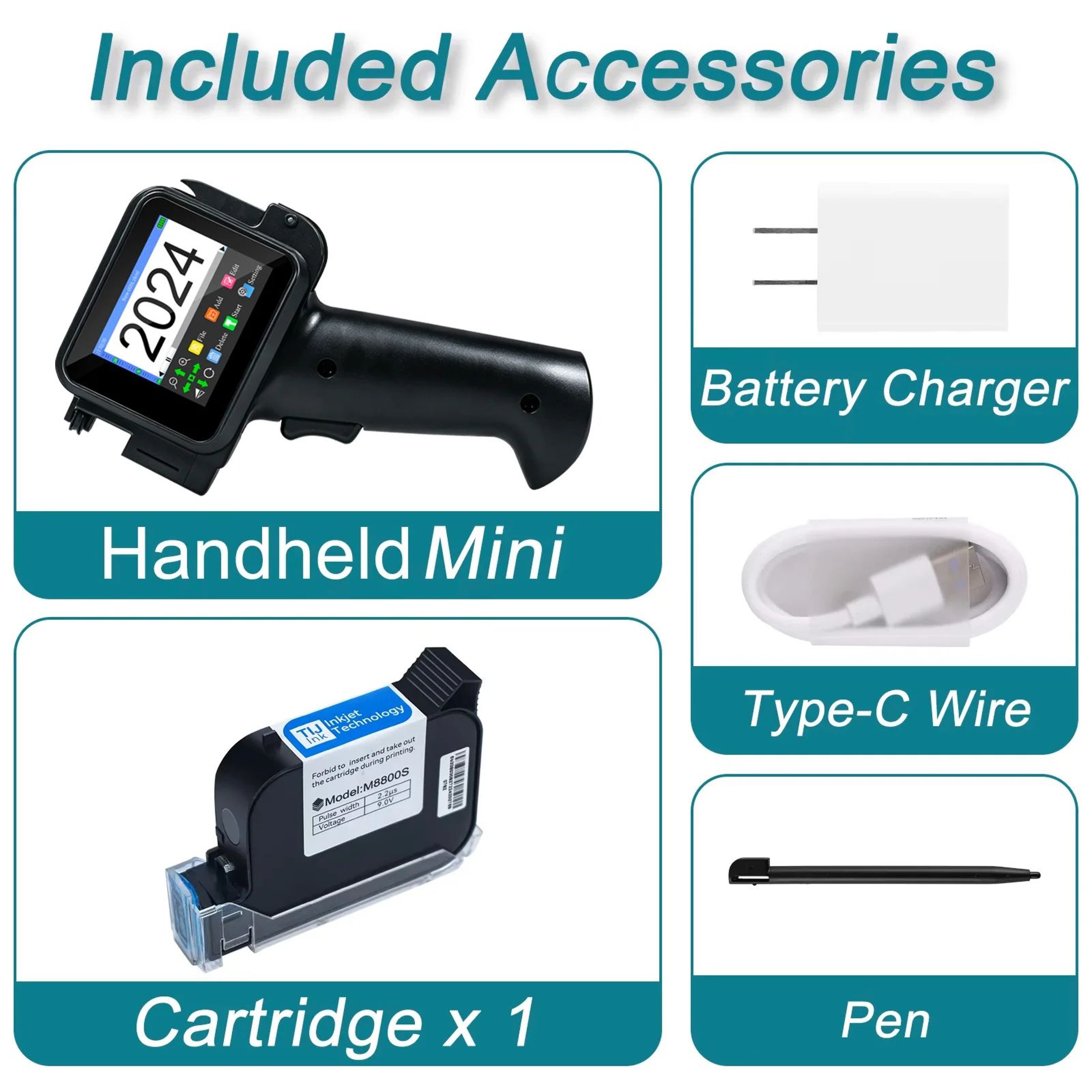 127mm Mini Handheld Inkjet Printer With FastDrying Ink For QR Codes And Batch Printing 7