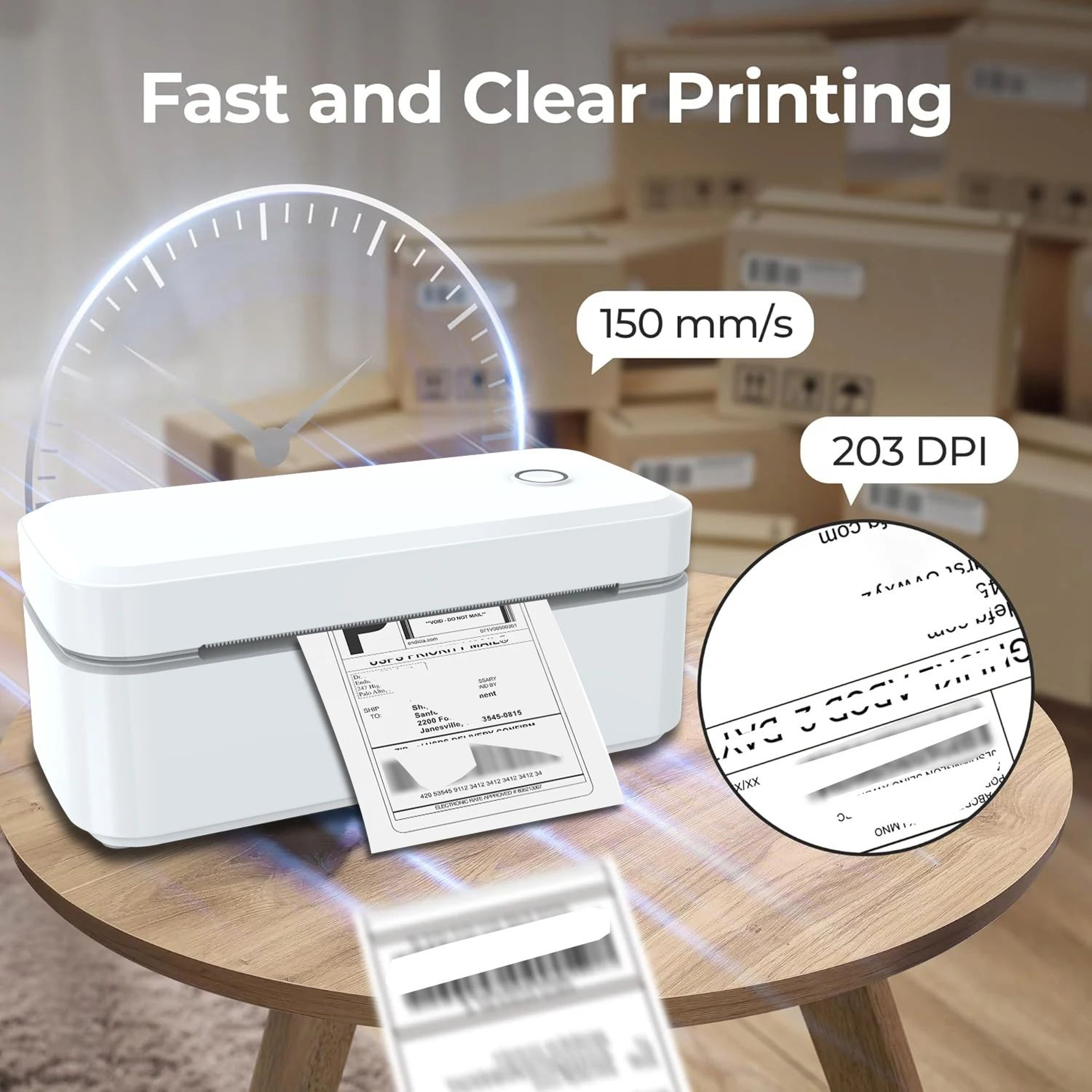 4x6 Inch Bluetooth Thermal Shipping Label Printer For Small Business 5