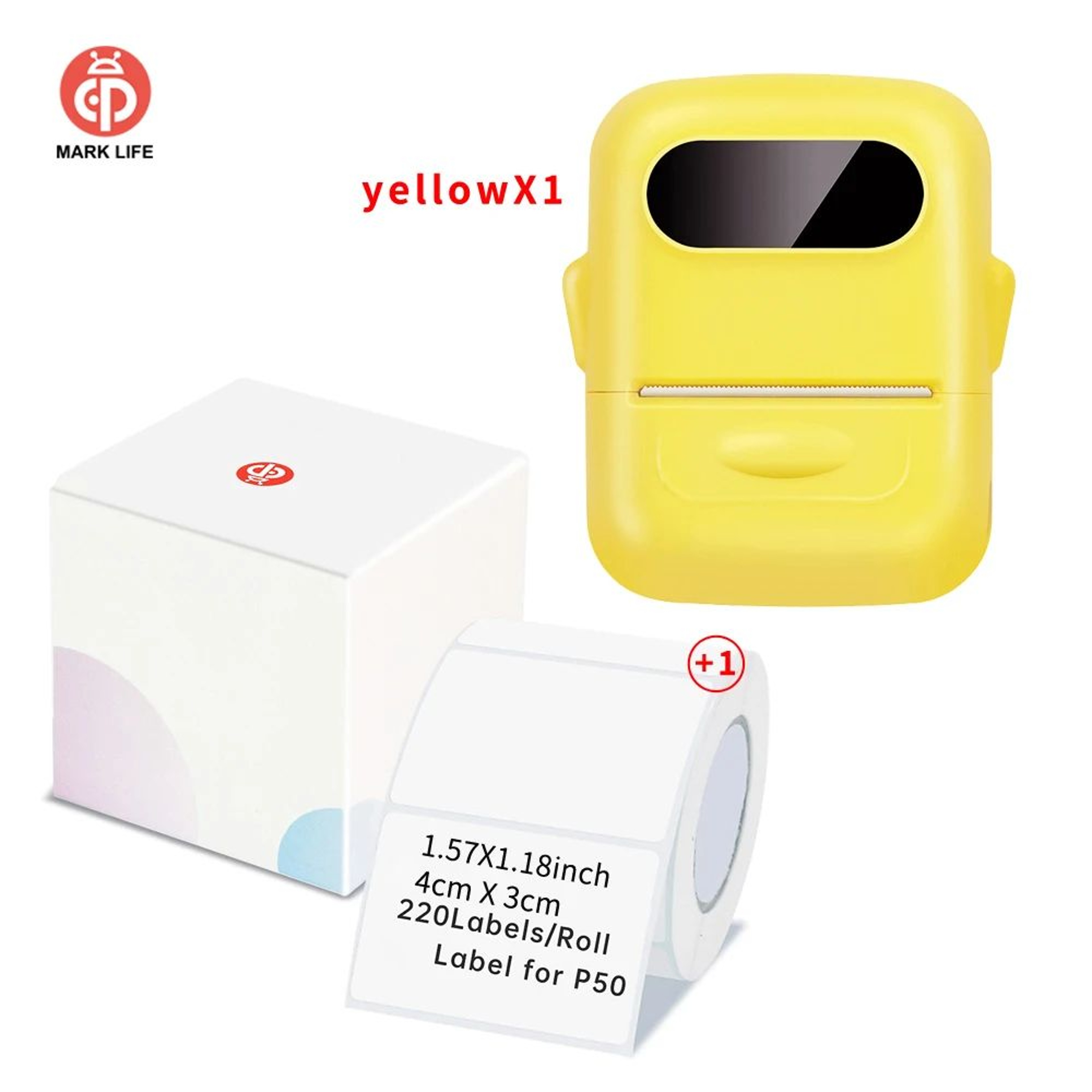 Portable Bluetooth Thermal Label Printer P50 Wireless Inkless Label Maker 8