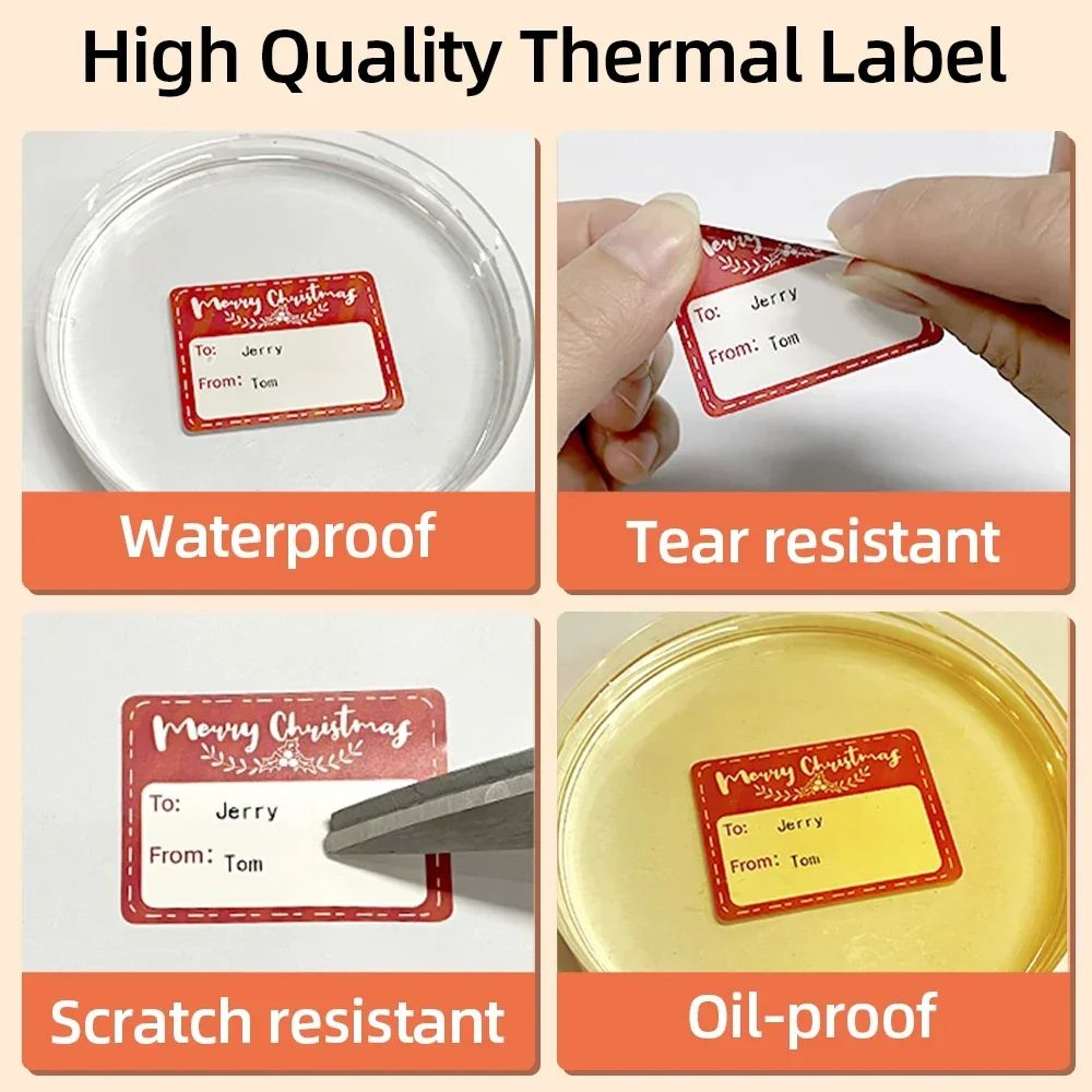 Waterproof SelfAdhesive Thermal Jewelry Labels For M110 M220 Printers 3