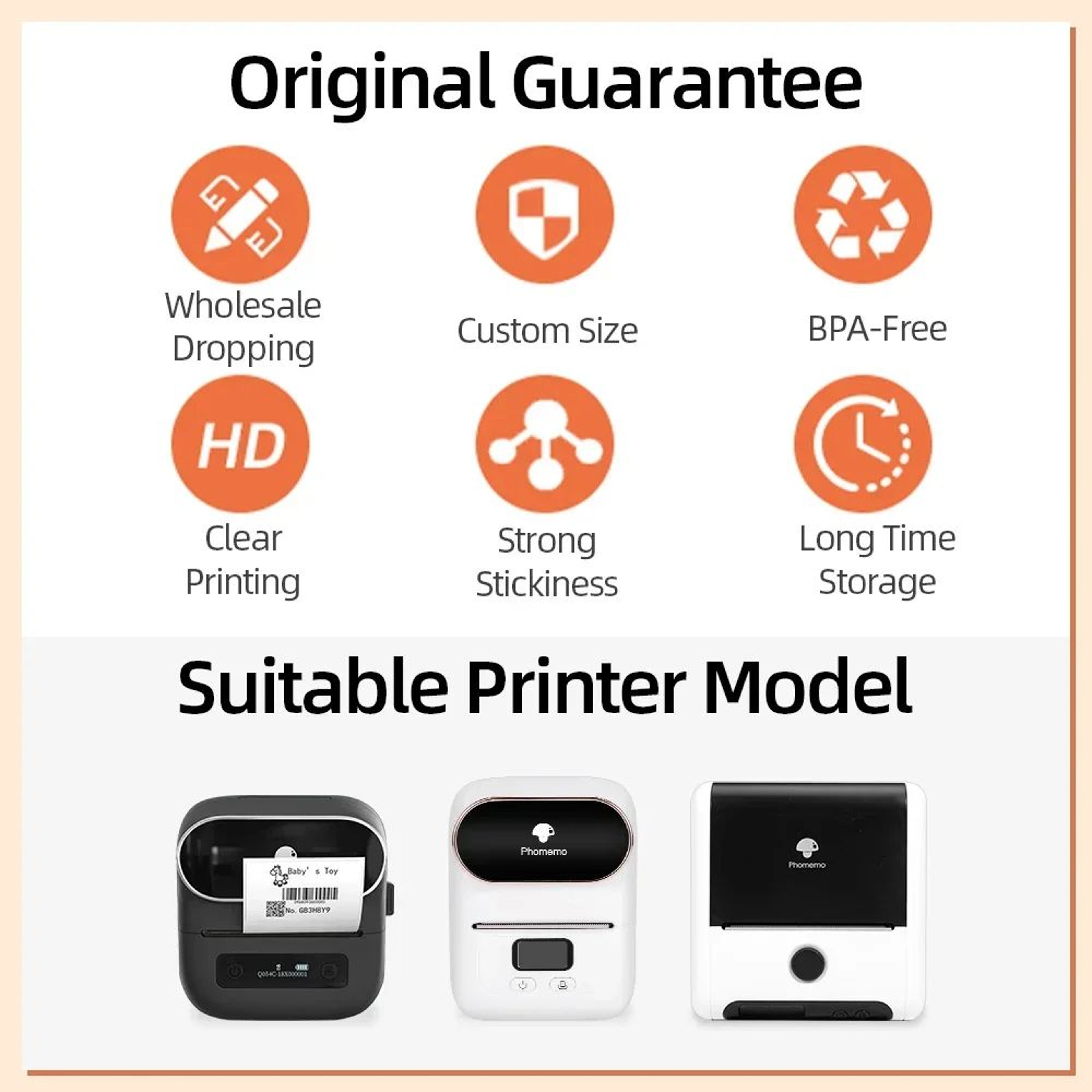 Waterproof SelfAdhesive Thermal Jewelry Labels For M110 M220 Printers 2