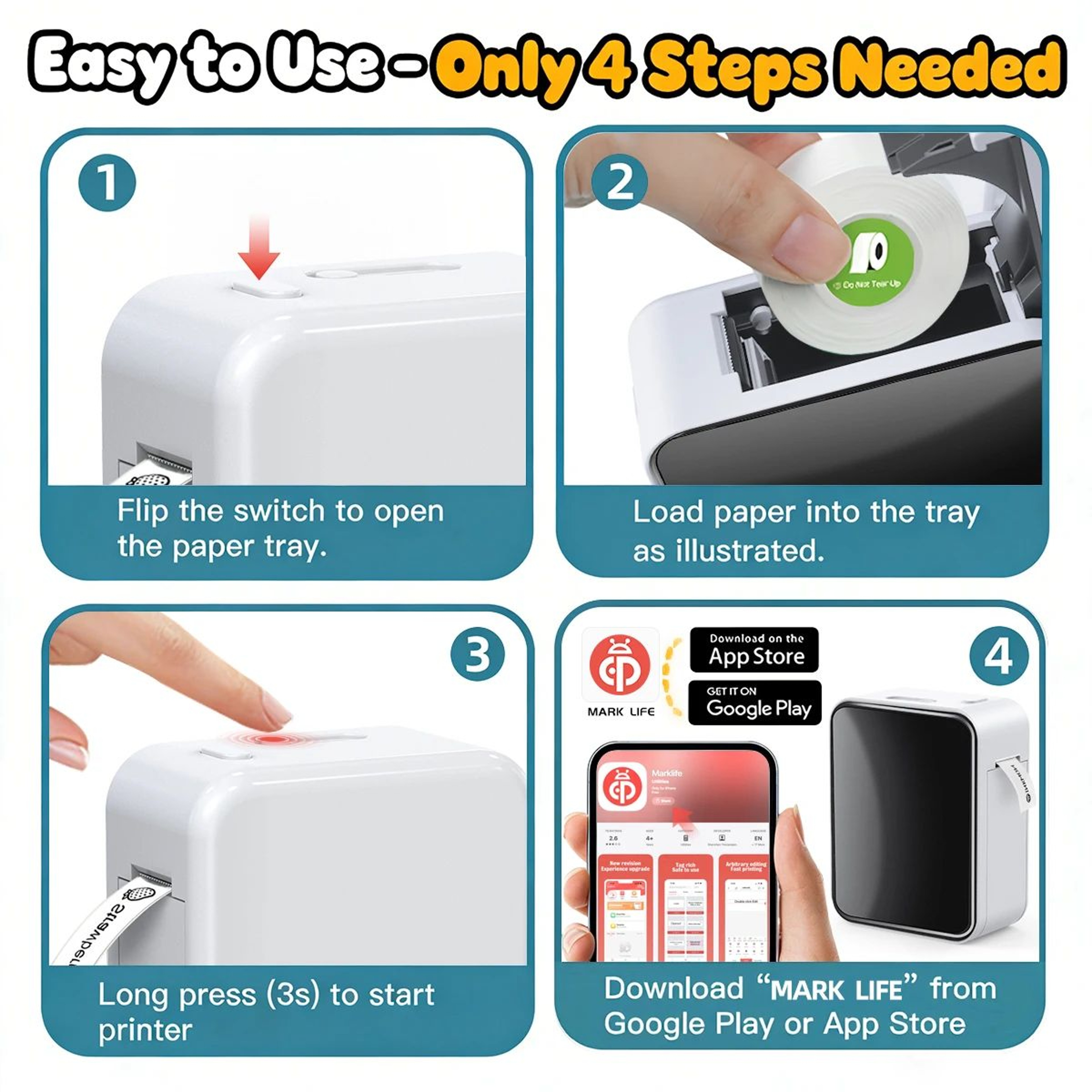 Portable Bluetooth Thermal Label Printer For Home And Office Organization 1