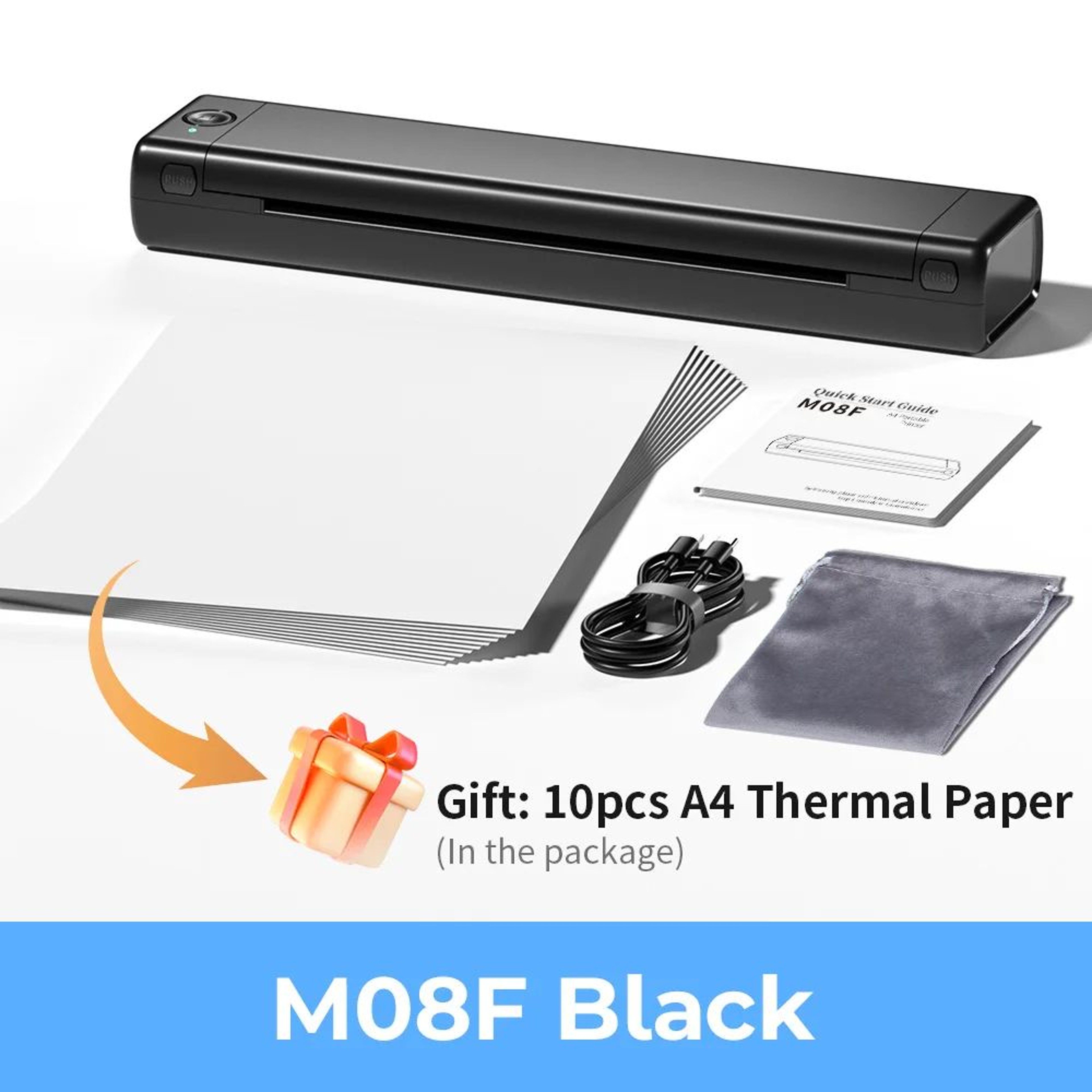 Portable A4 Thermal Printer Wireless Bluetooth Inkless Mobile Printer For Travel And Office 7