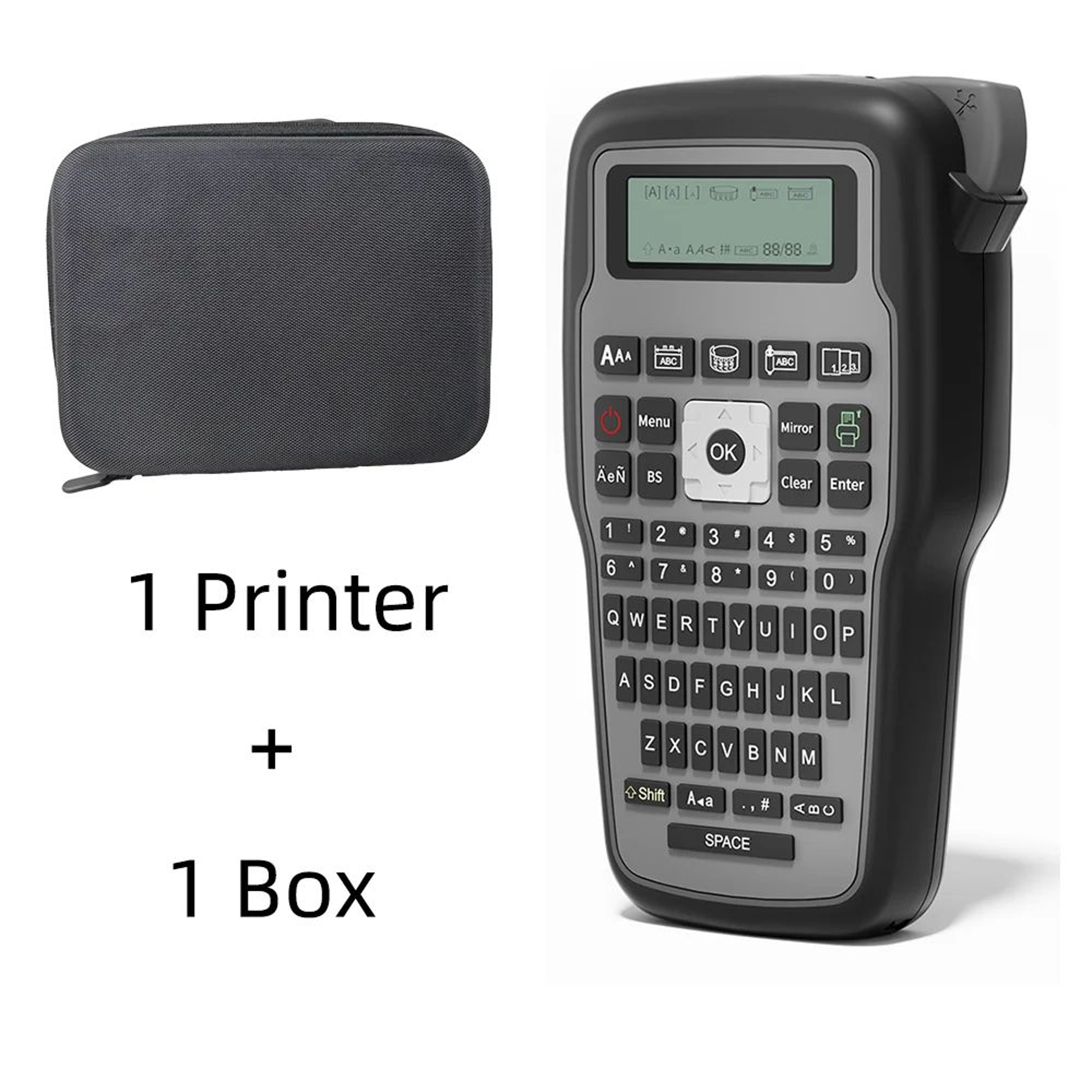 Portable Label Printer Storage Case With Label And Heat Shrink Tubing Organizer 13