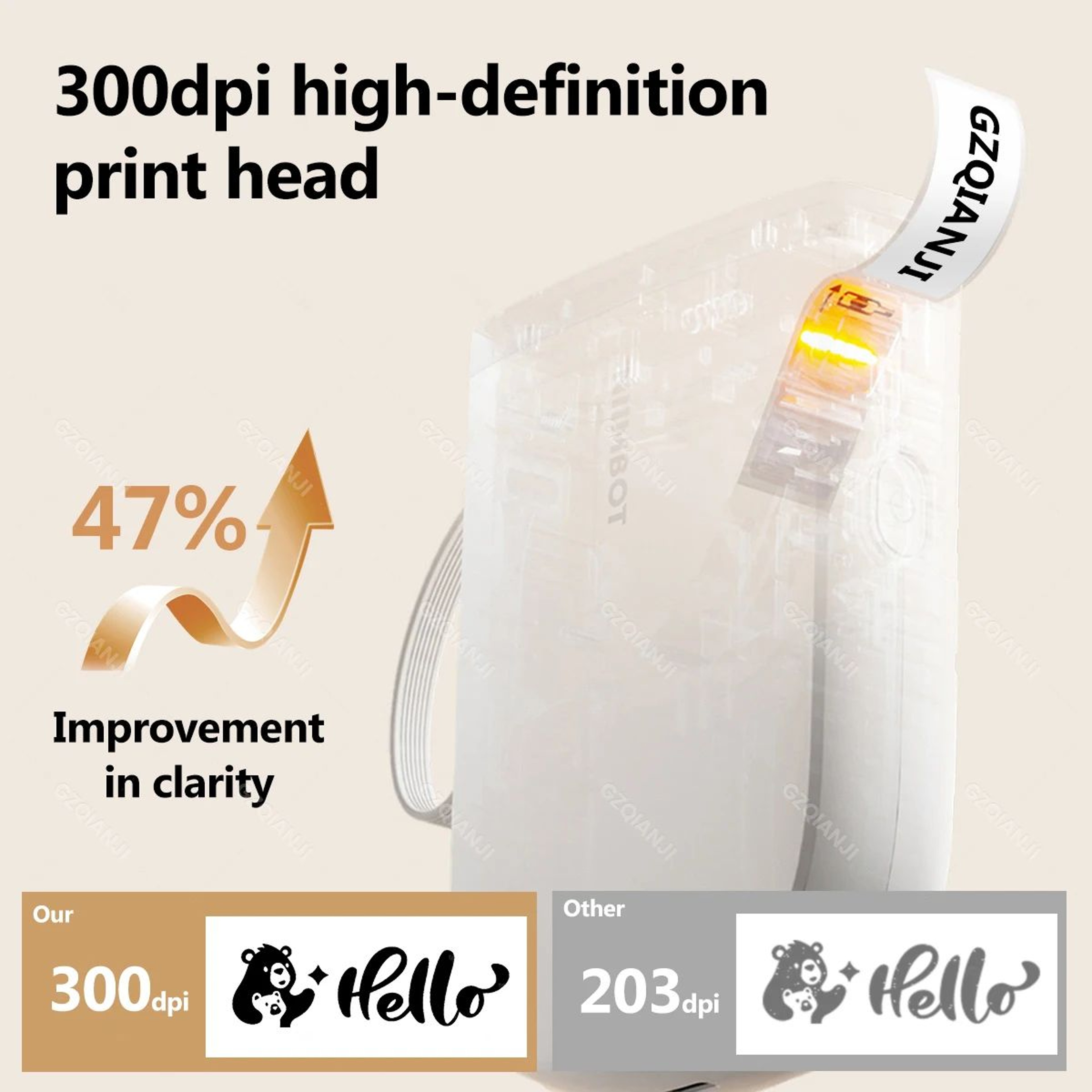 D110 D11H 300DPI Mini Portable Bluetooth Thermal Label Printer For Home And Office 4