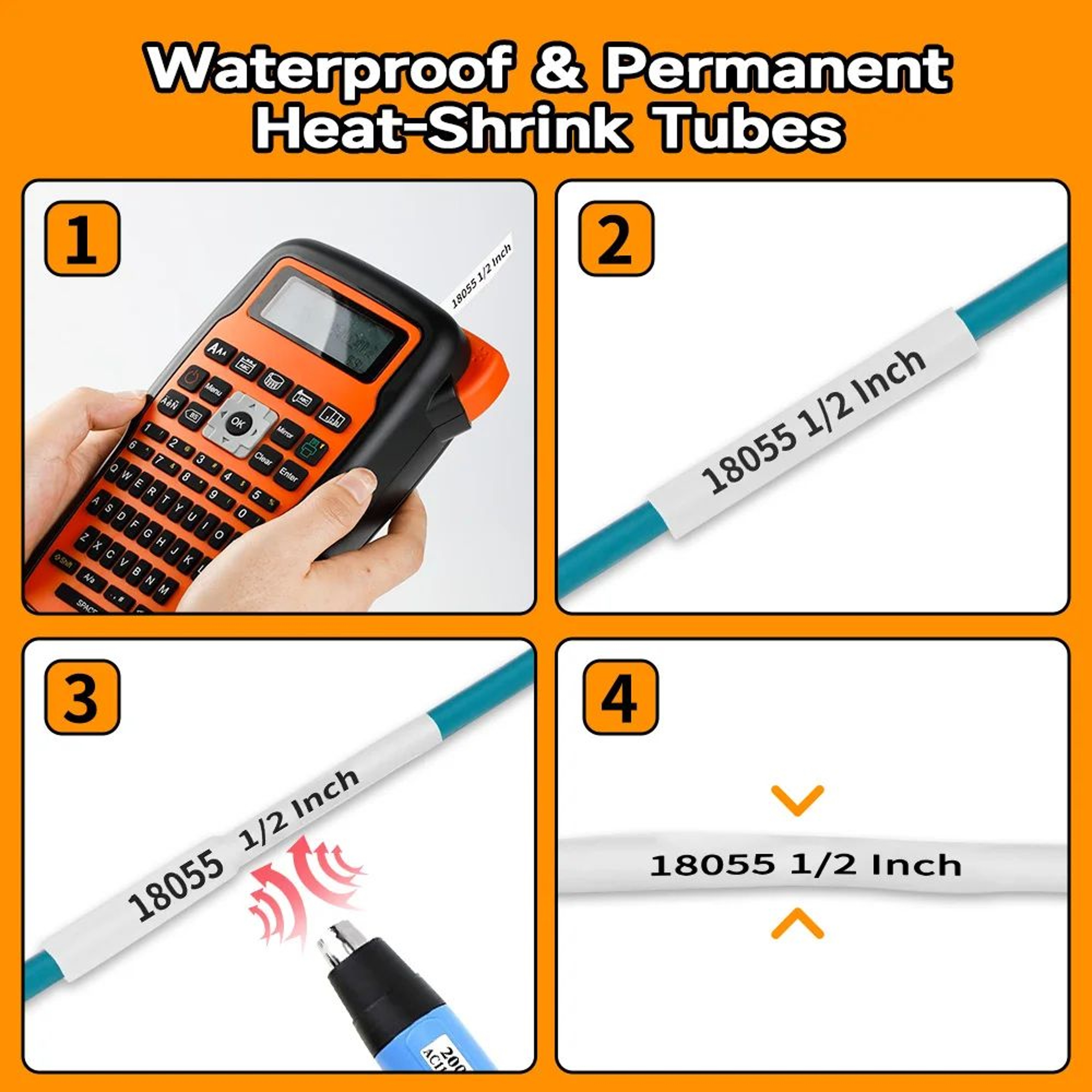 E1000 PRO Portable Label Maker Machine With USBC Power And Custom Fonts 3