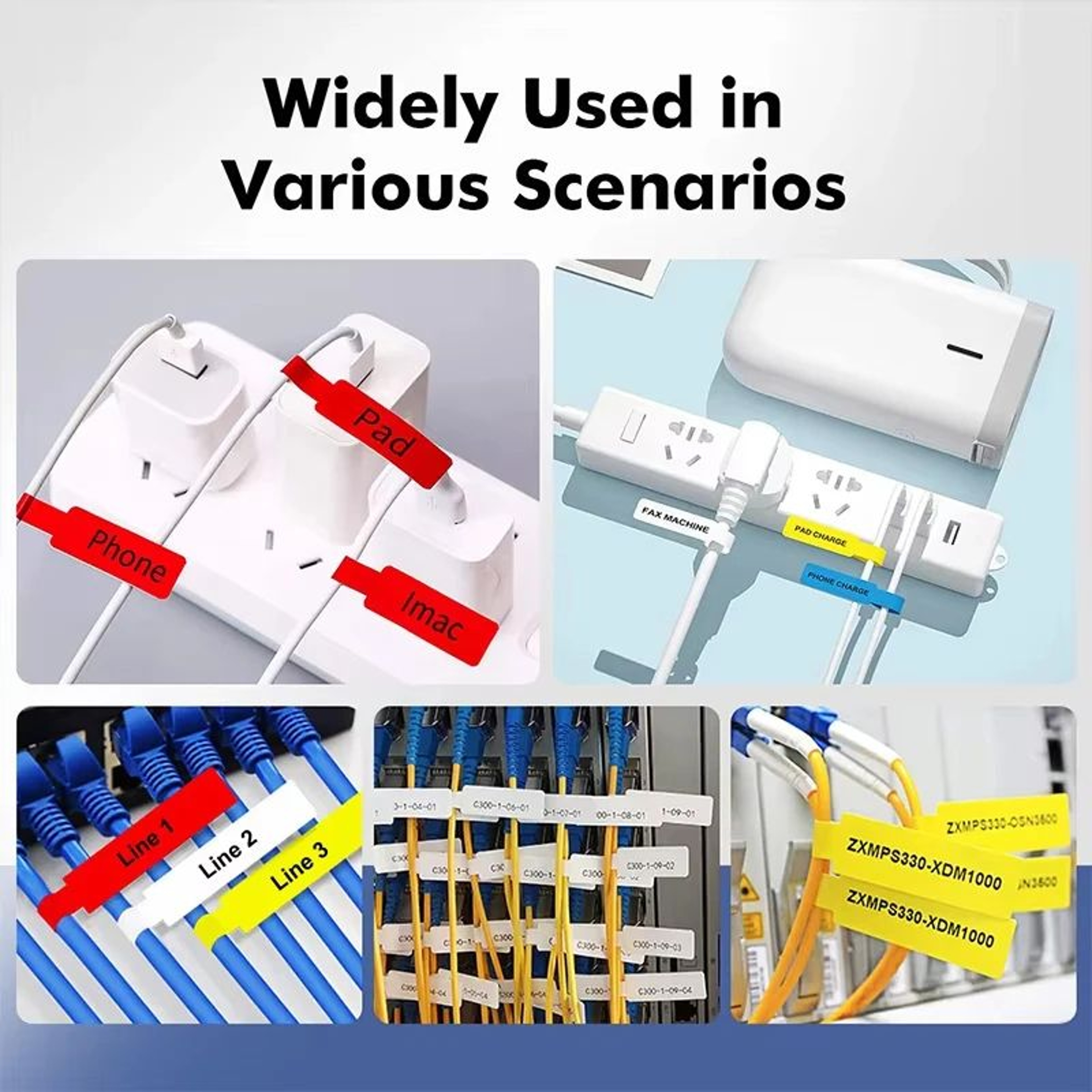 Waterproof Color Cable Label Stickers SelfAdhesive Thermal Printer Paper Roll For B1 B21 B31 1