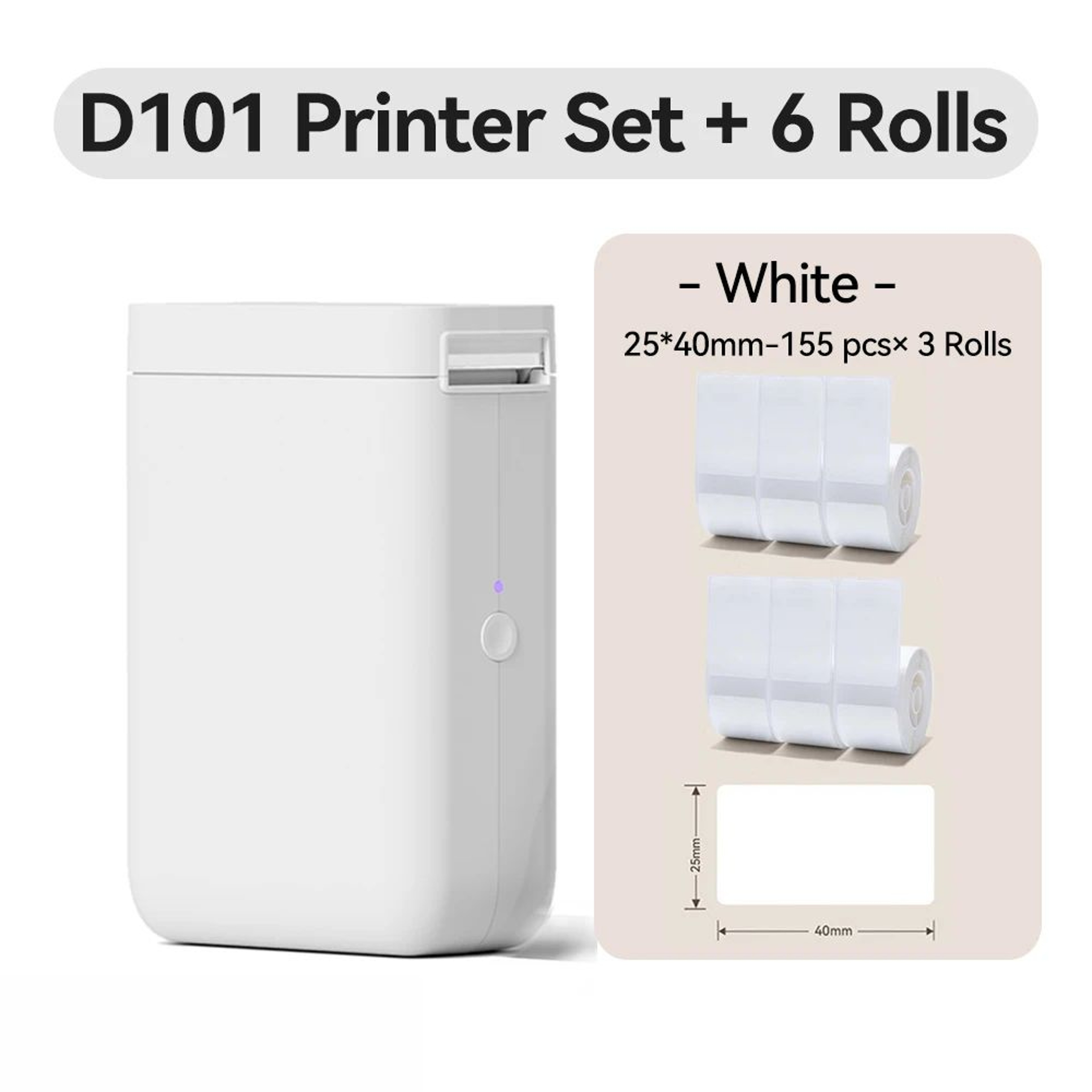 Wireless Mini Thermal Label Printer 1025mm Portable Bluetooth Sticker And Barcode Maker 10