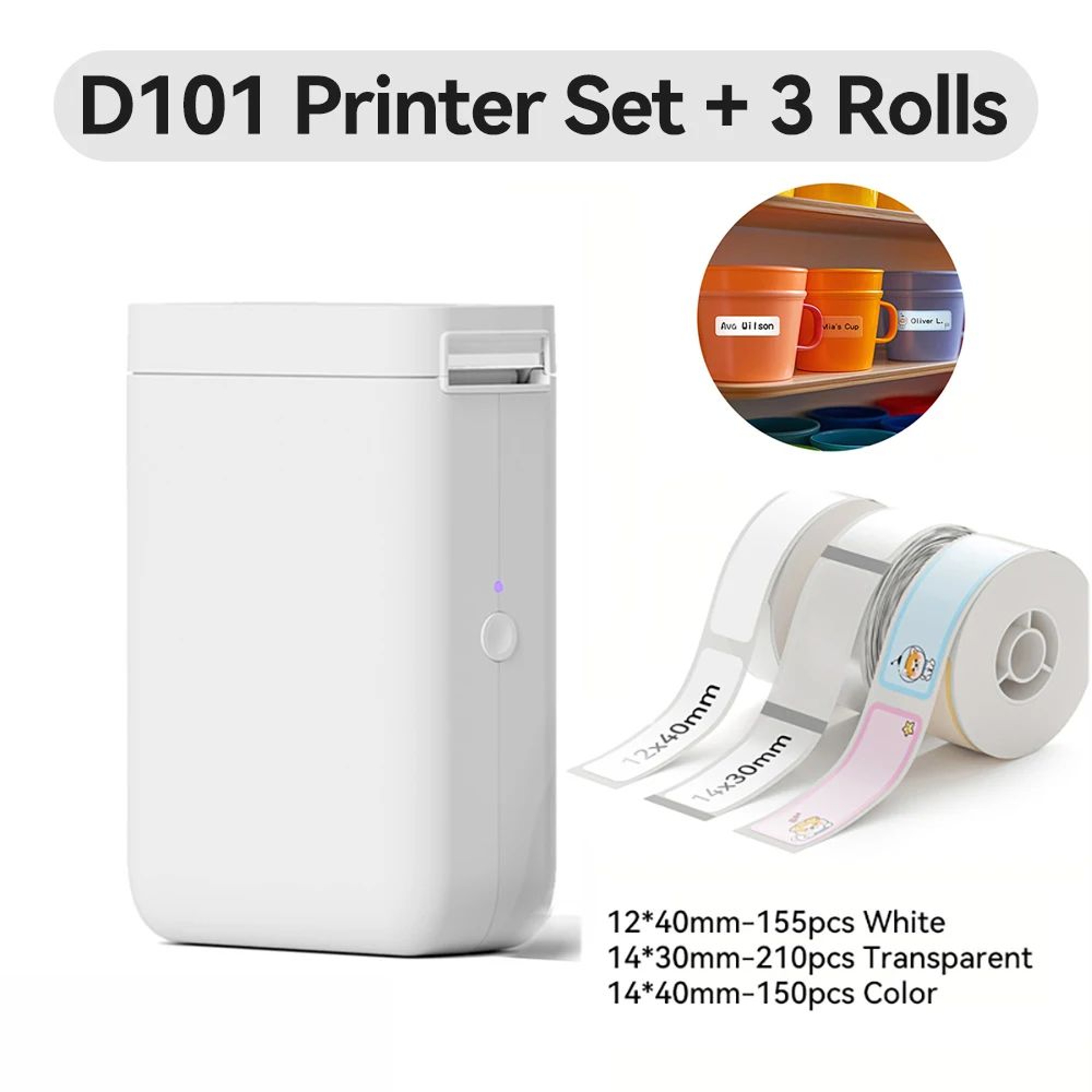 Wireless Mini Thermal Label Printer 1025mm Portable Bluetooth Sticker And Barcode Maker 13