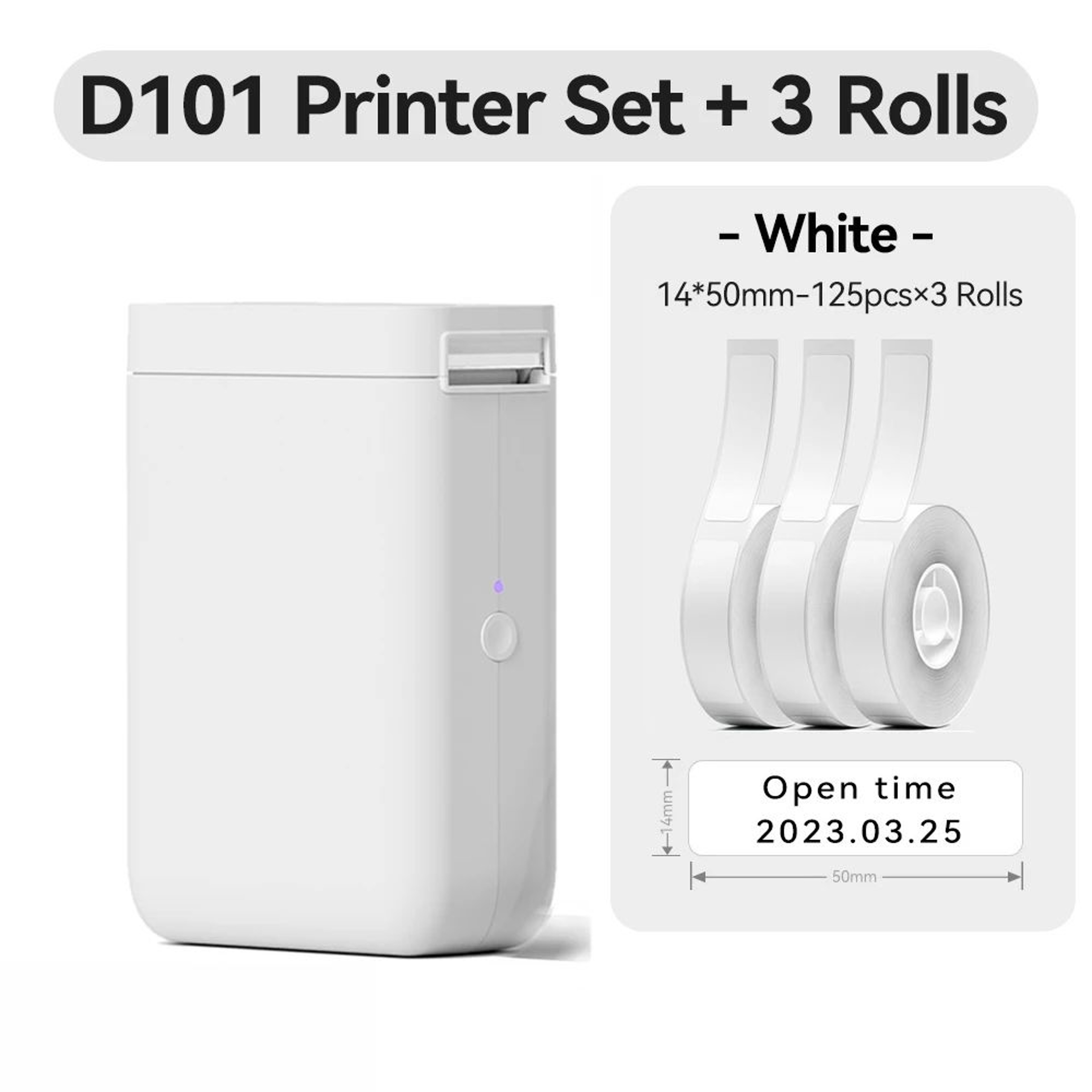 Wireless Mini Thermal Label Printer 1025mm Portable Bluetooth Sticker And Barcode Maker 12