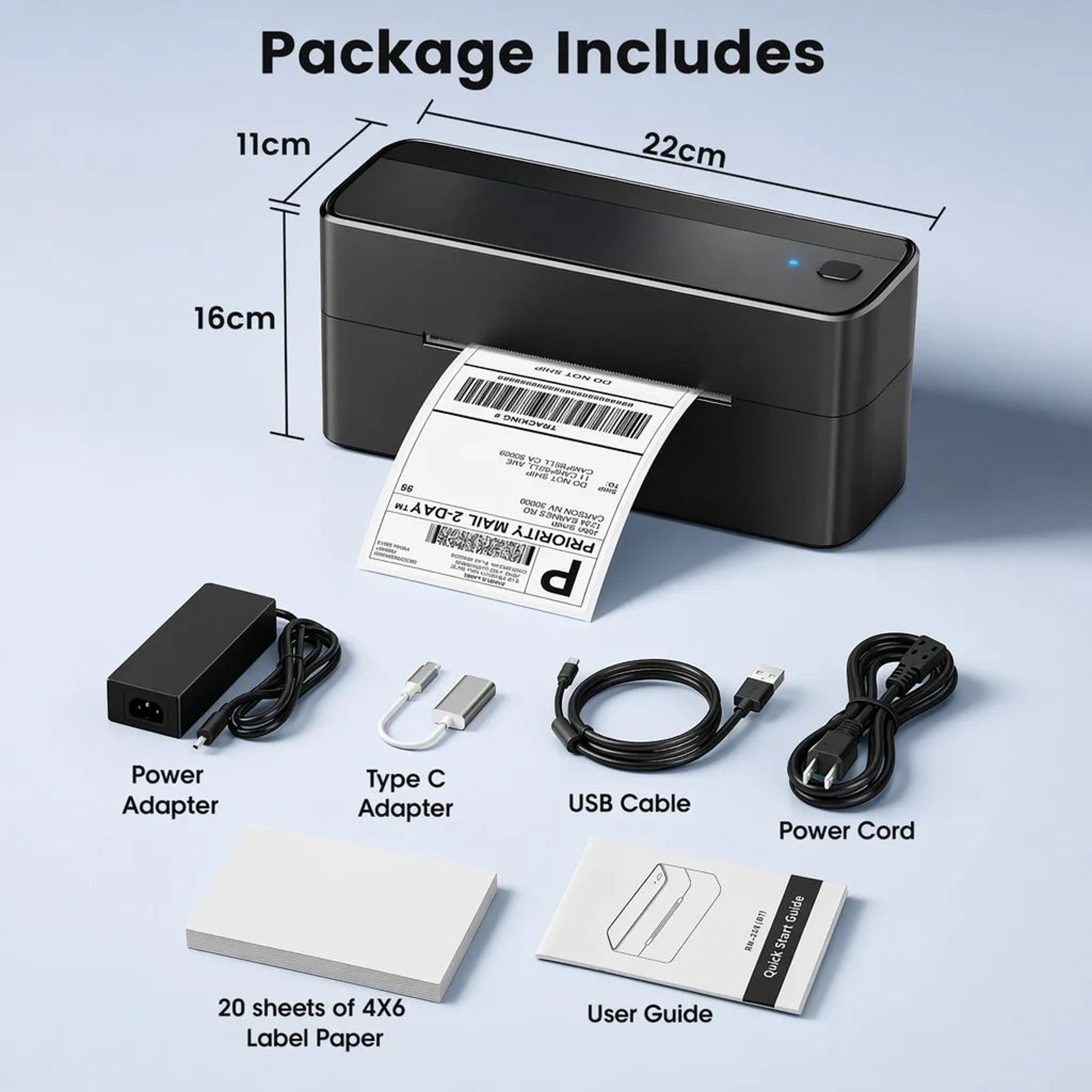 Wireless Bluetooth 4x6 Thermal Shipping Label Printer For Small Business 14