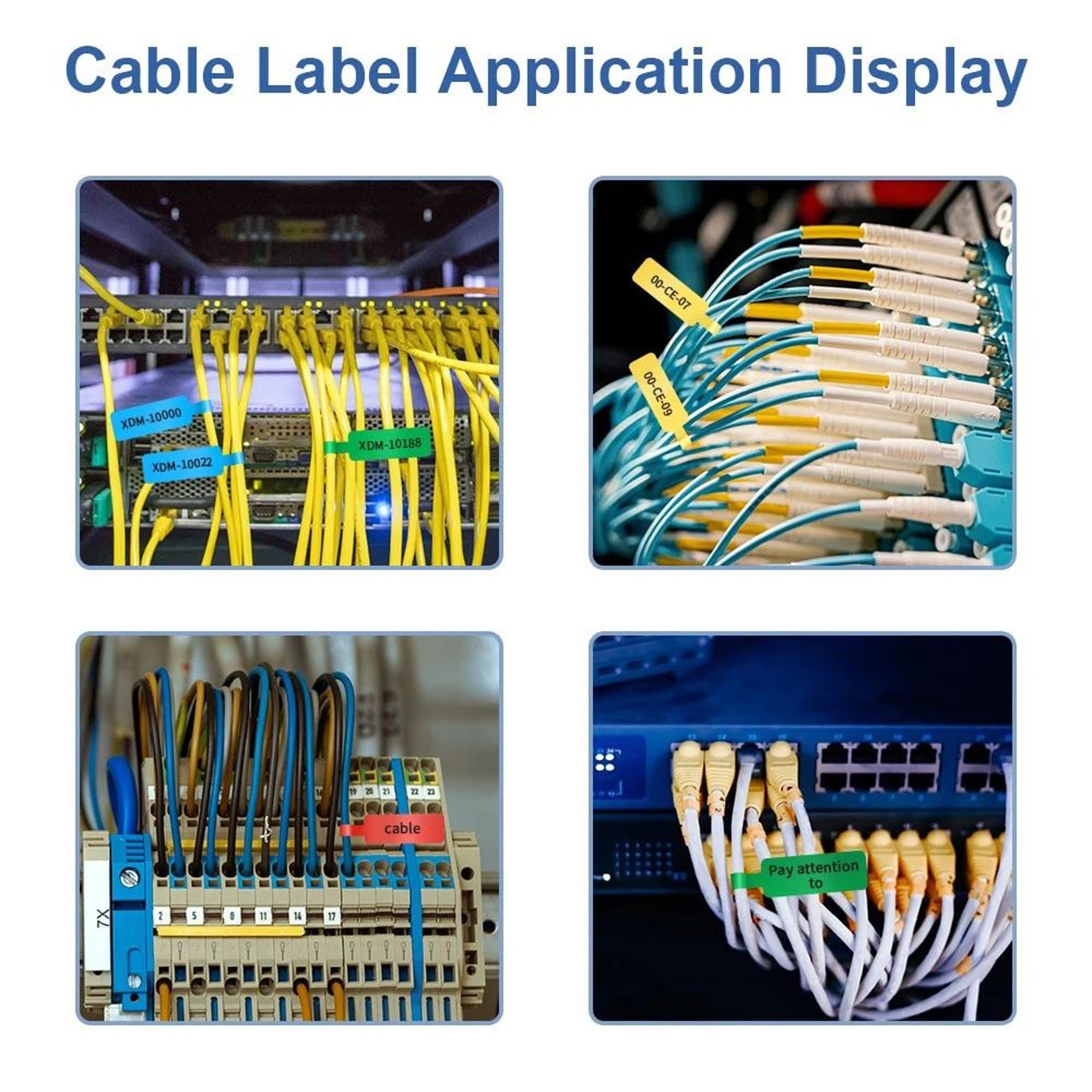 Waterproof Cable Identification Thermal Label Stickers For Wire Organization 5