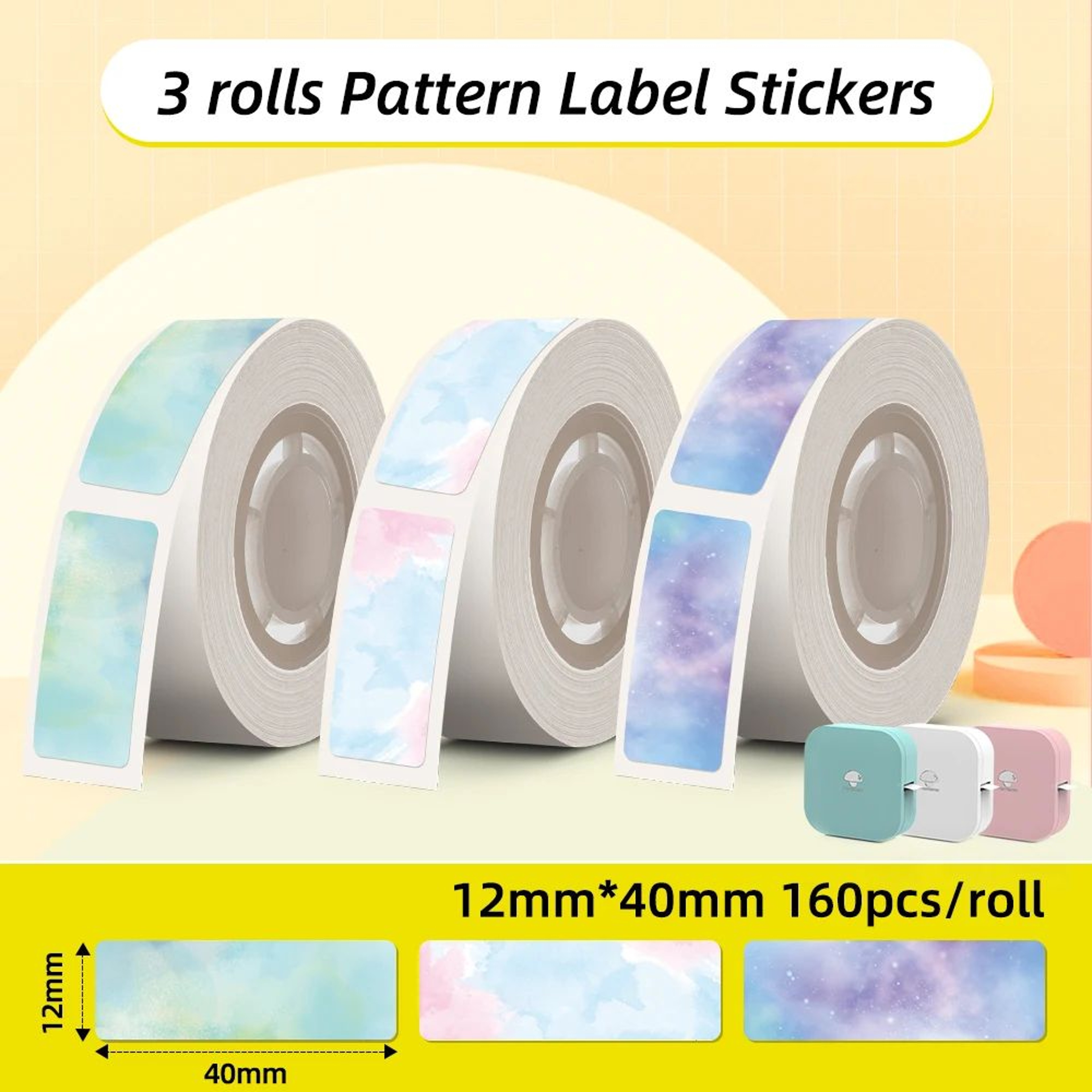 3 Rolls White SelfAdhesive Thermal Label Paper Replacement Sticker Tape For Q30 Label Printer 14