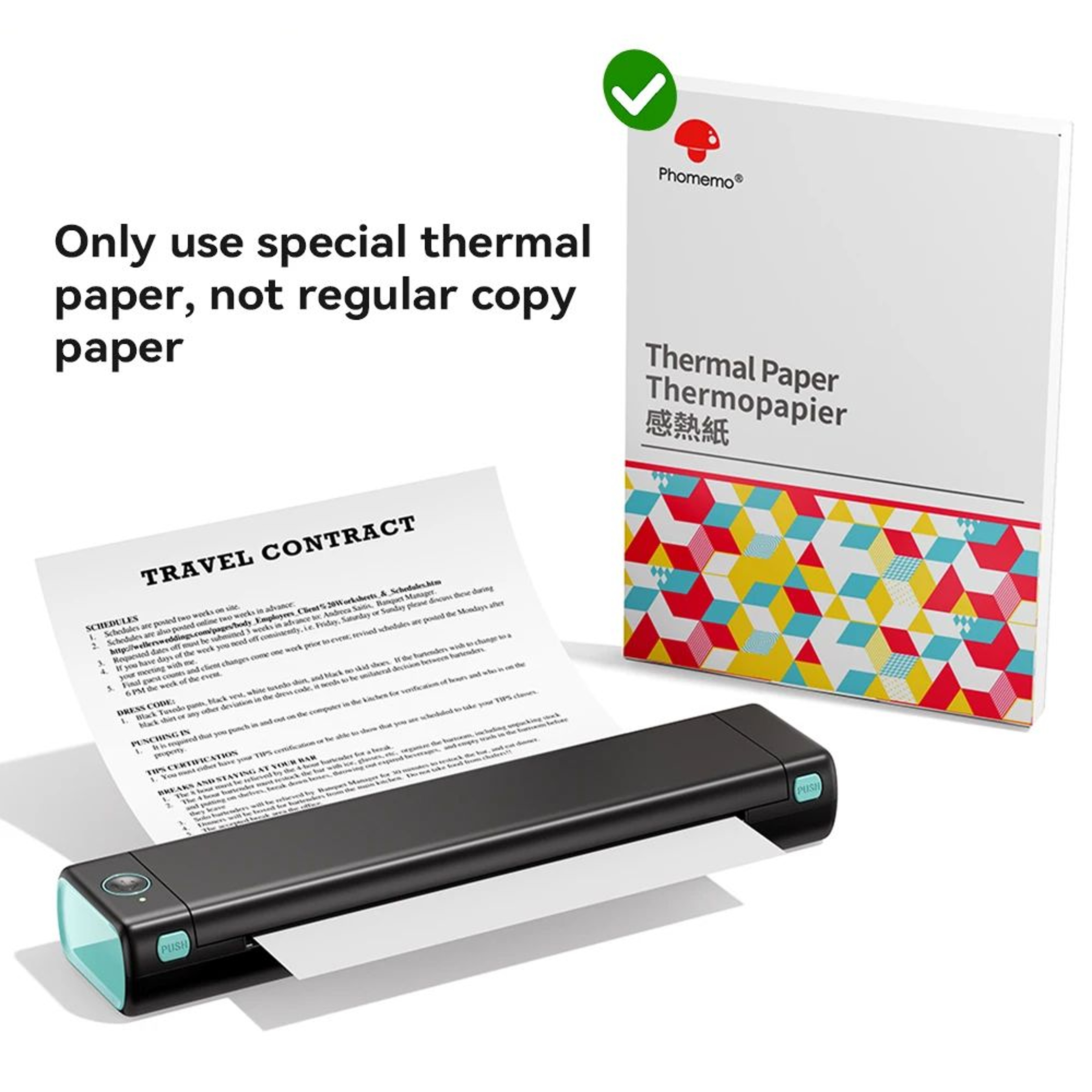 Portable A4 Wireless Bluetooth Thermal Printer For Phone And PC 5
