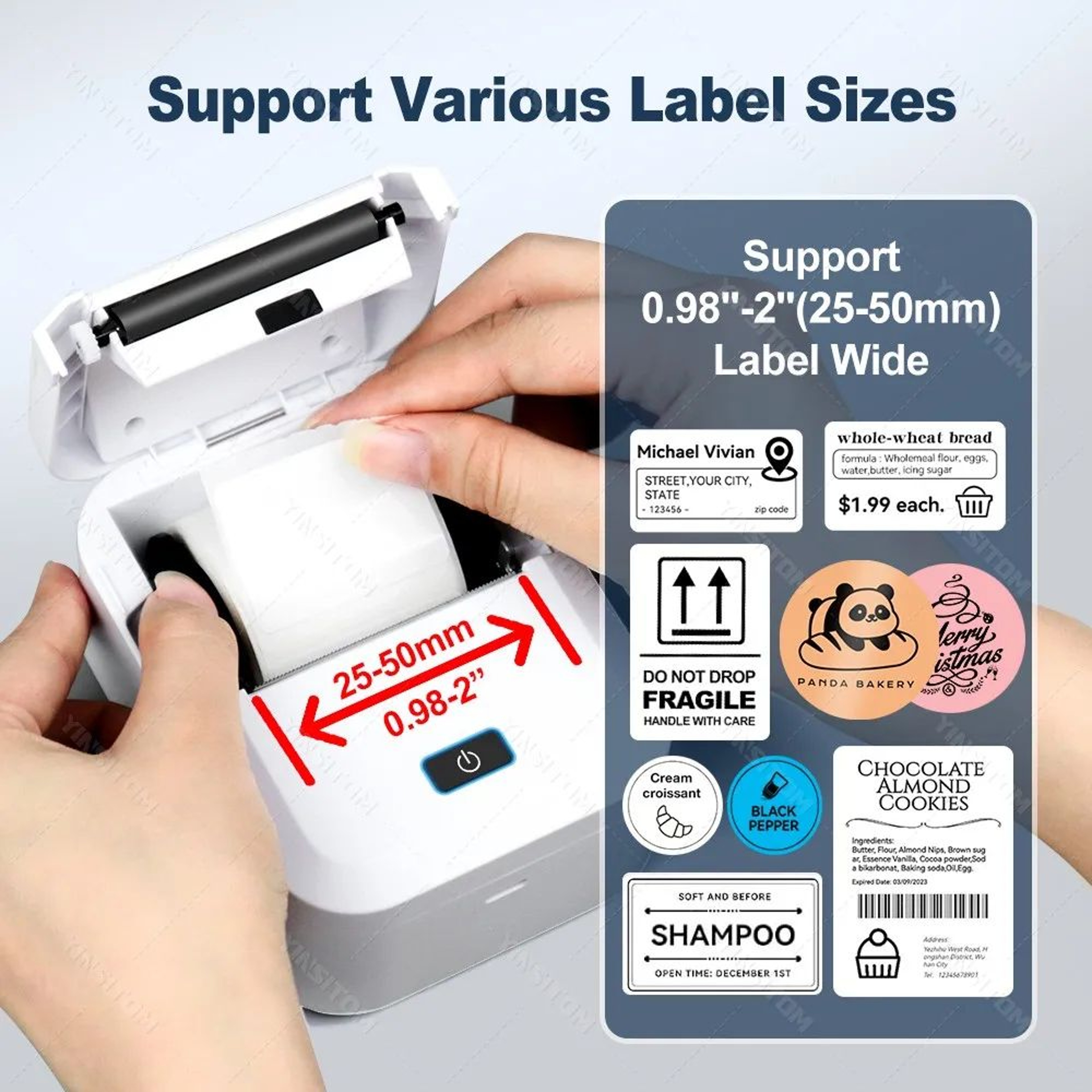 Wireless Bluetooth Thermal Label Printer 2050mm For Barcode And Organization 4