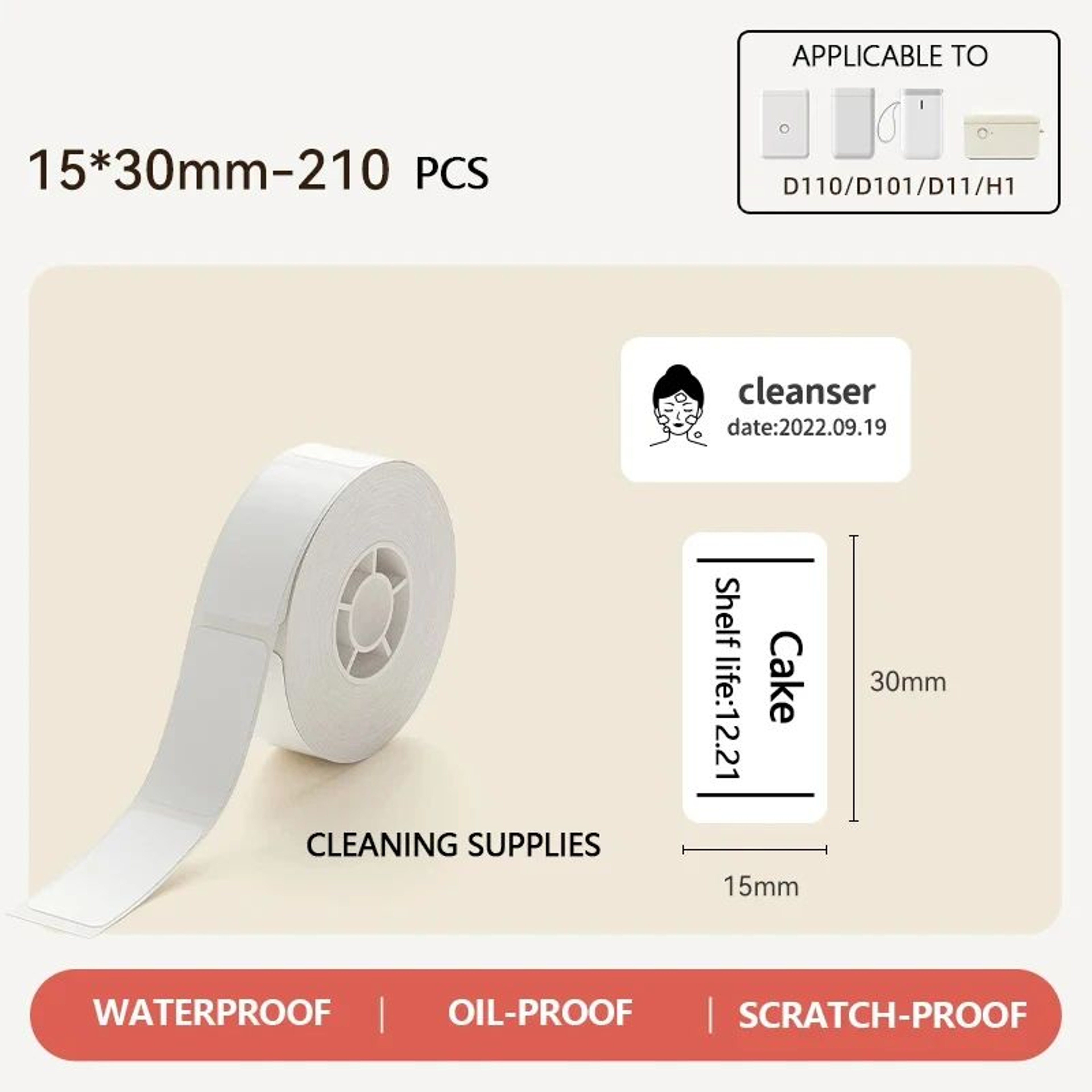 SelfAdhesive Thermal Label Sticker Roll For D11 D110 D101 Mini Printers 7