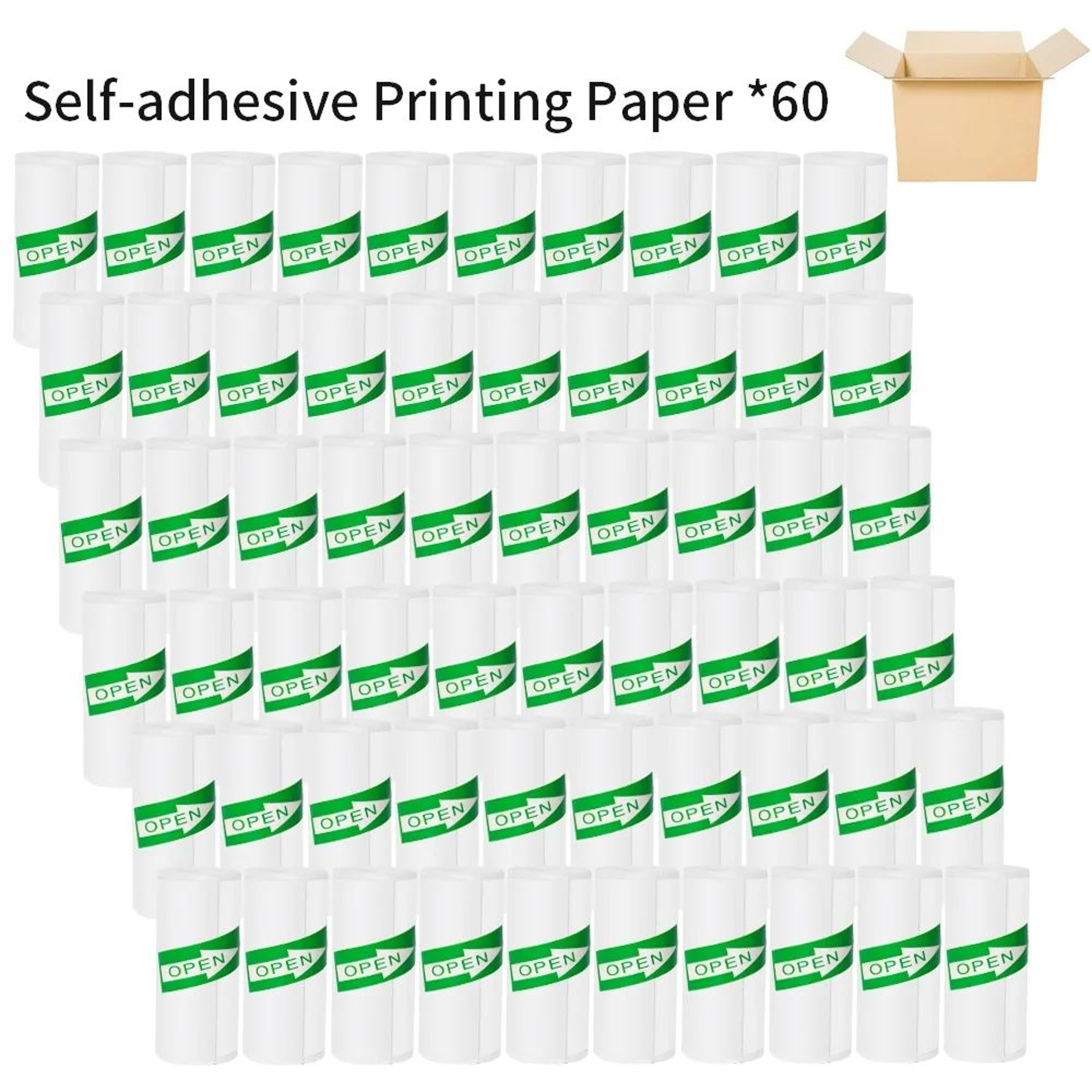 57mm SelfAdhesive Thermal Sticker Paper For Mini Printers And DIY Crafts 17