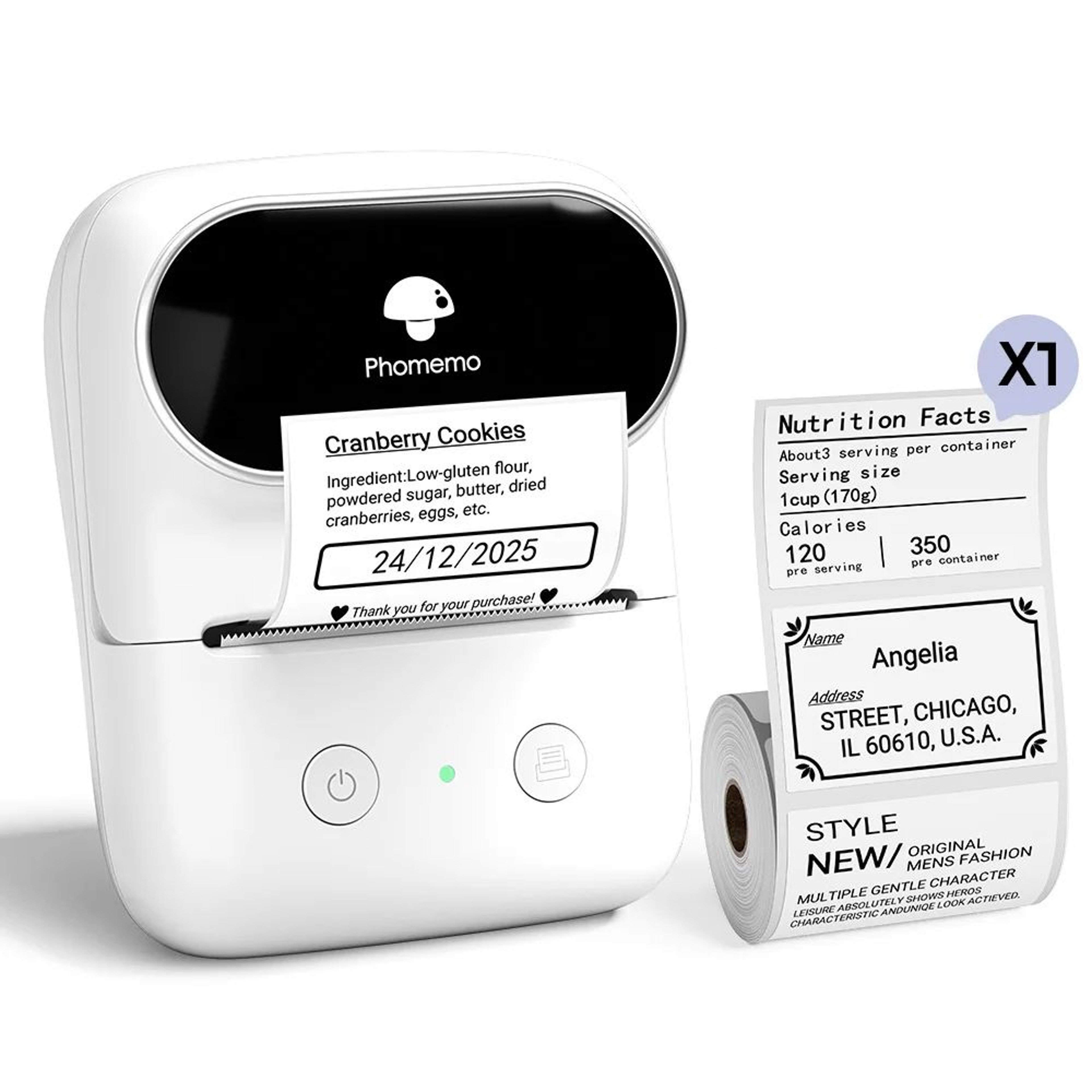 Mini Wireless Bluetooth Thermal Label Printer 2050mm For Home And Office 6