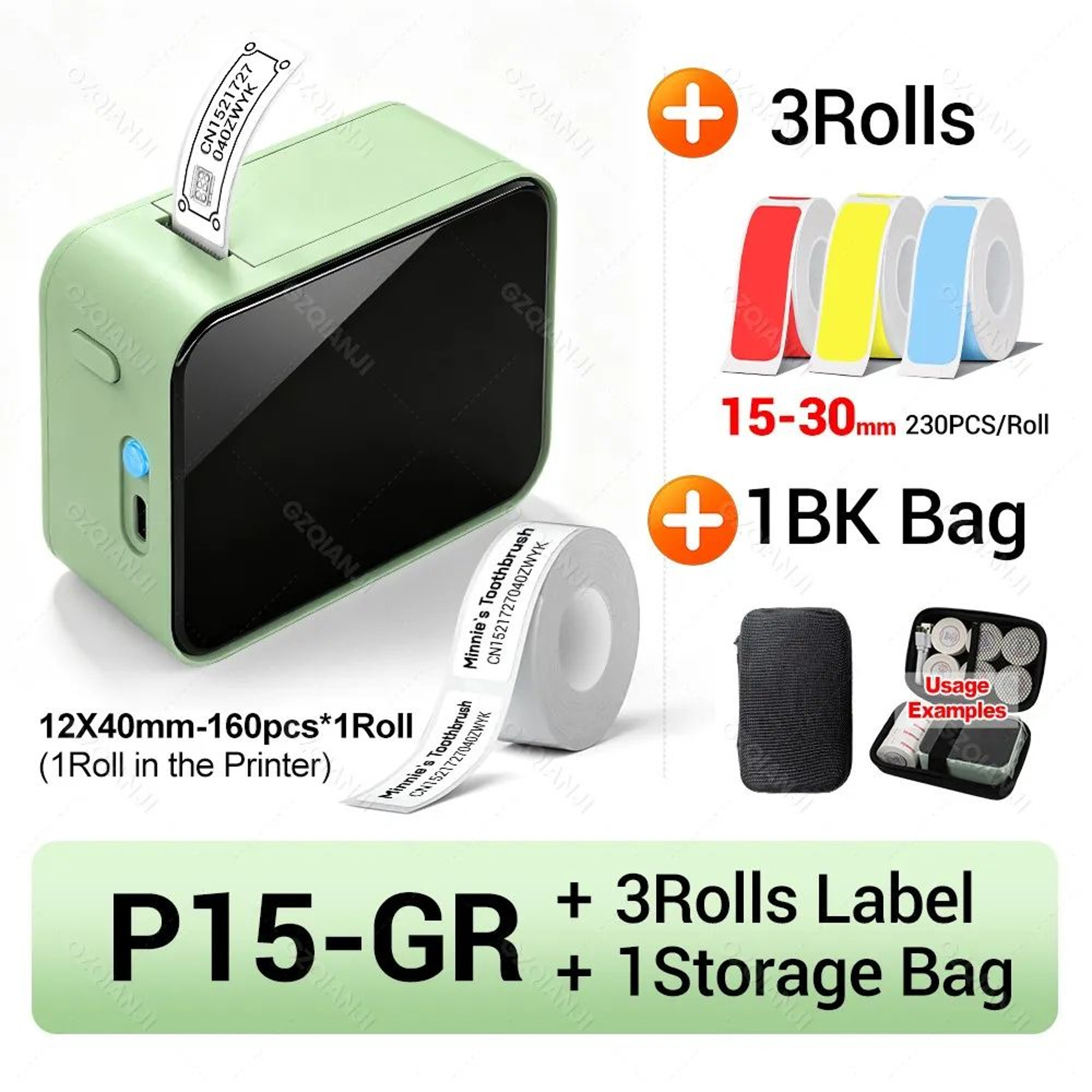 Mini Wireless Thermal Label Maker Portable Inkless Sticker Printer For Home And Office 8
