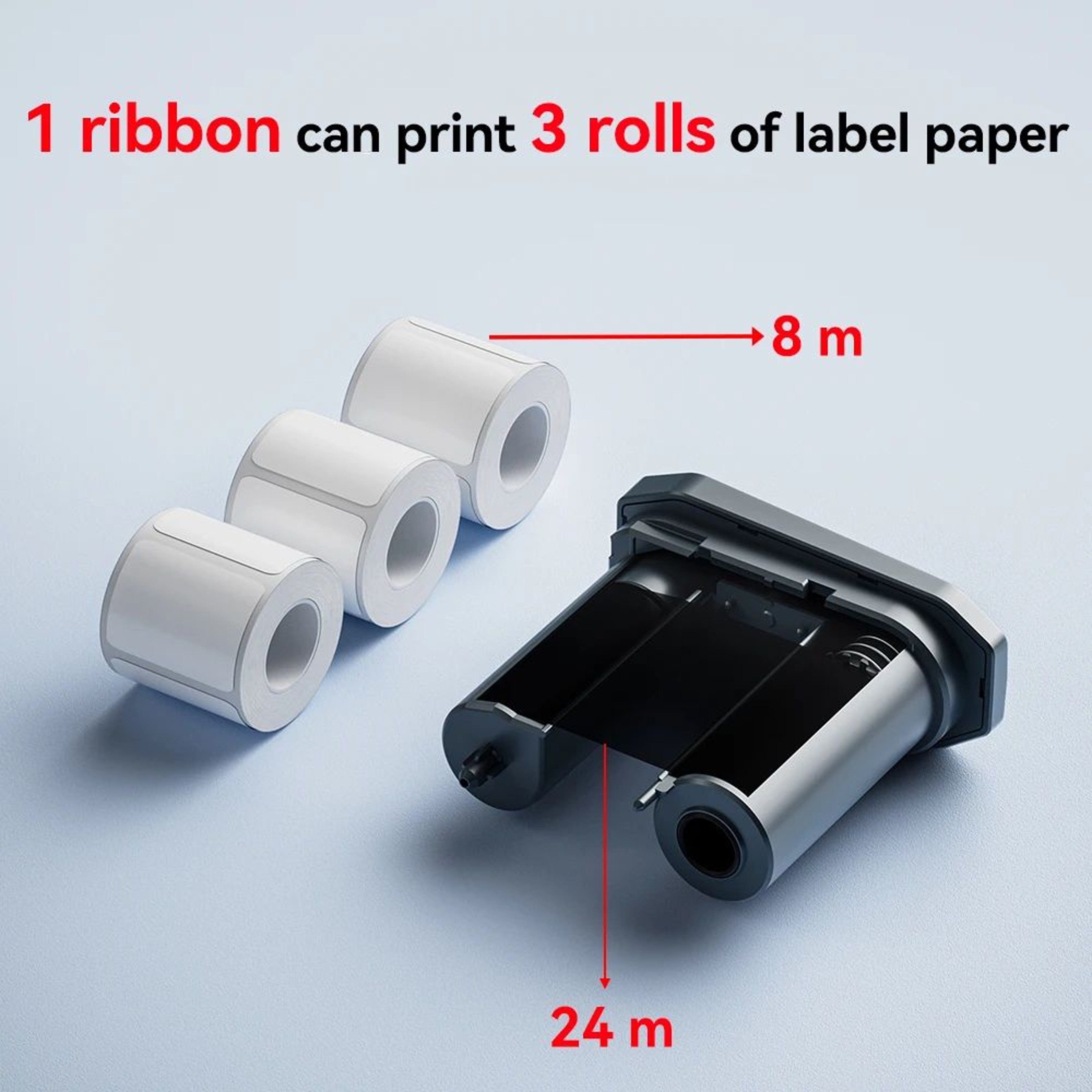 Thermal Transfer Label Paper And Ribbon For M2 Printer  Waterproof LongLasting Stickers 5