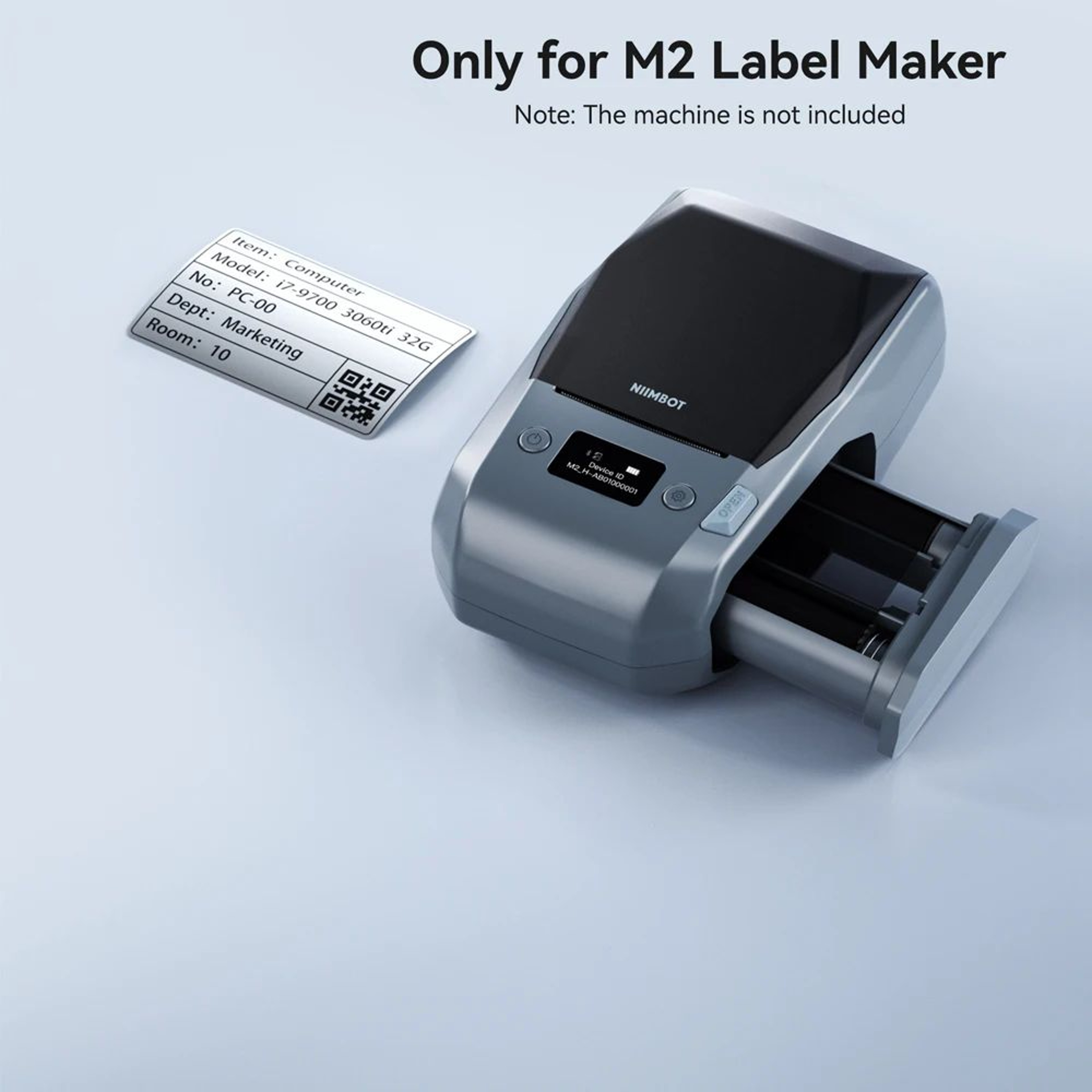 Thermal Transfer Label Paper And Ribbon For M2 Printer  Waterproof LongLasting Stickers 4