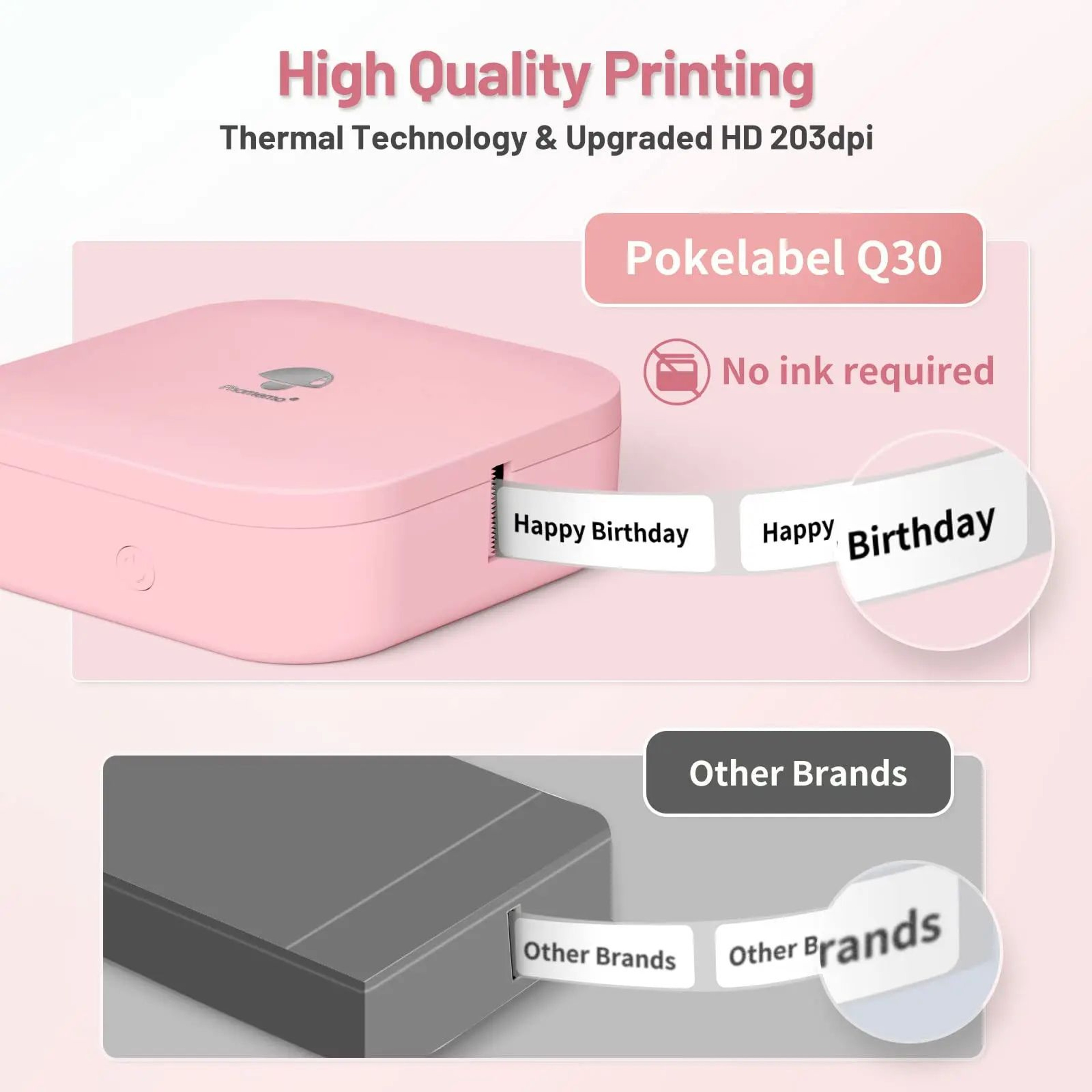 Wireless Mini Thermal Label Printer For Home Office Organization 4