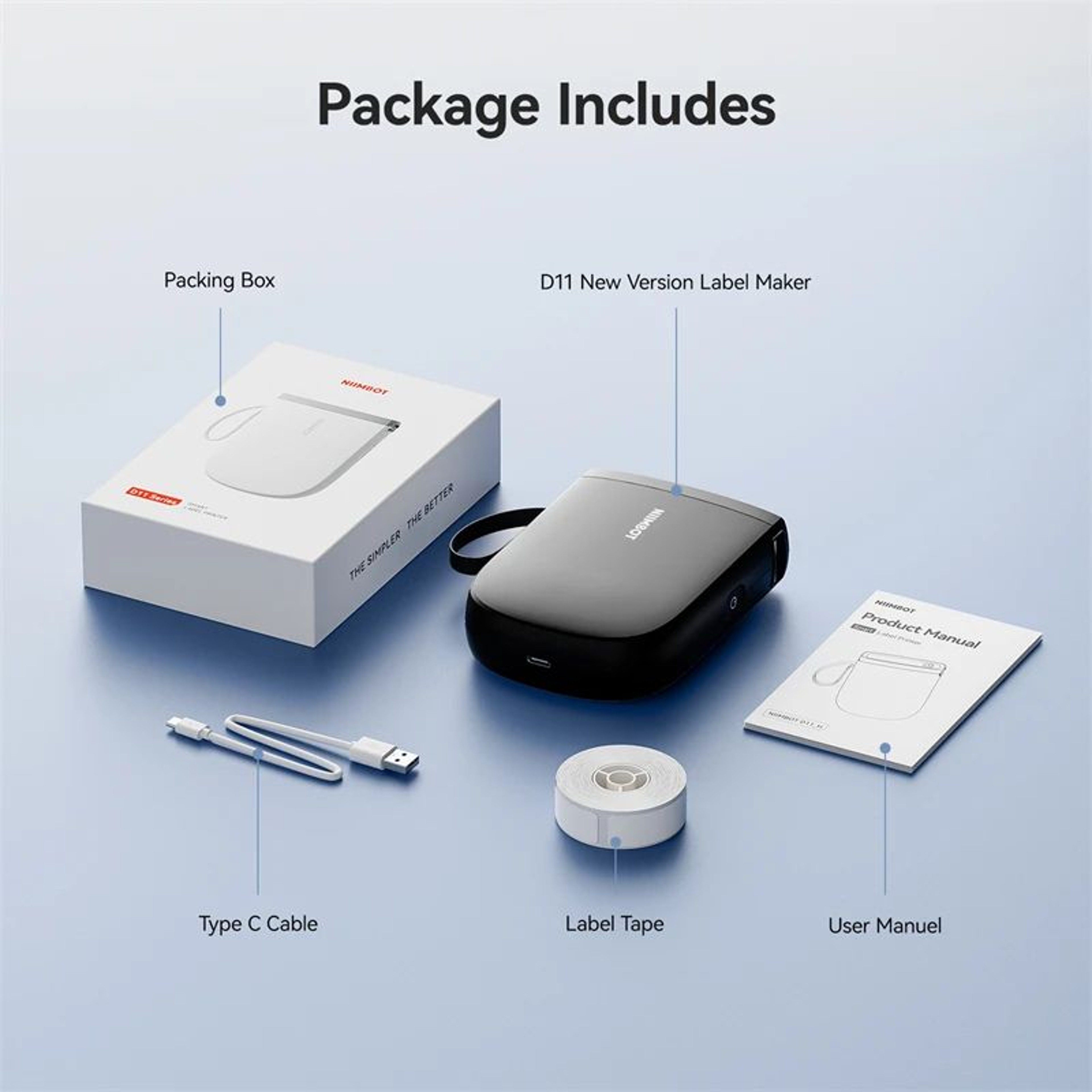 300DPI Mini Portable Bluetooth Thermal Label Printer With Fast Inkless Printing 3