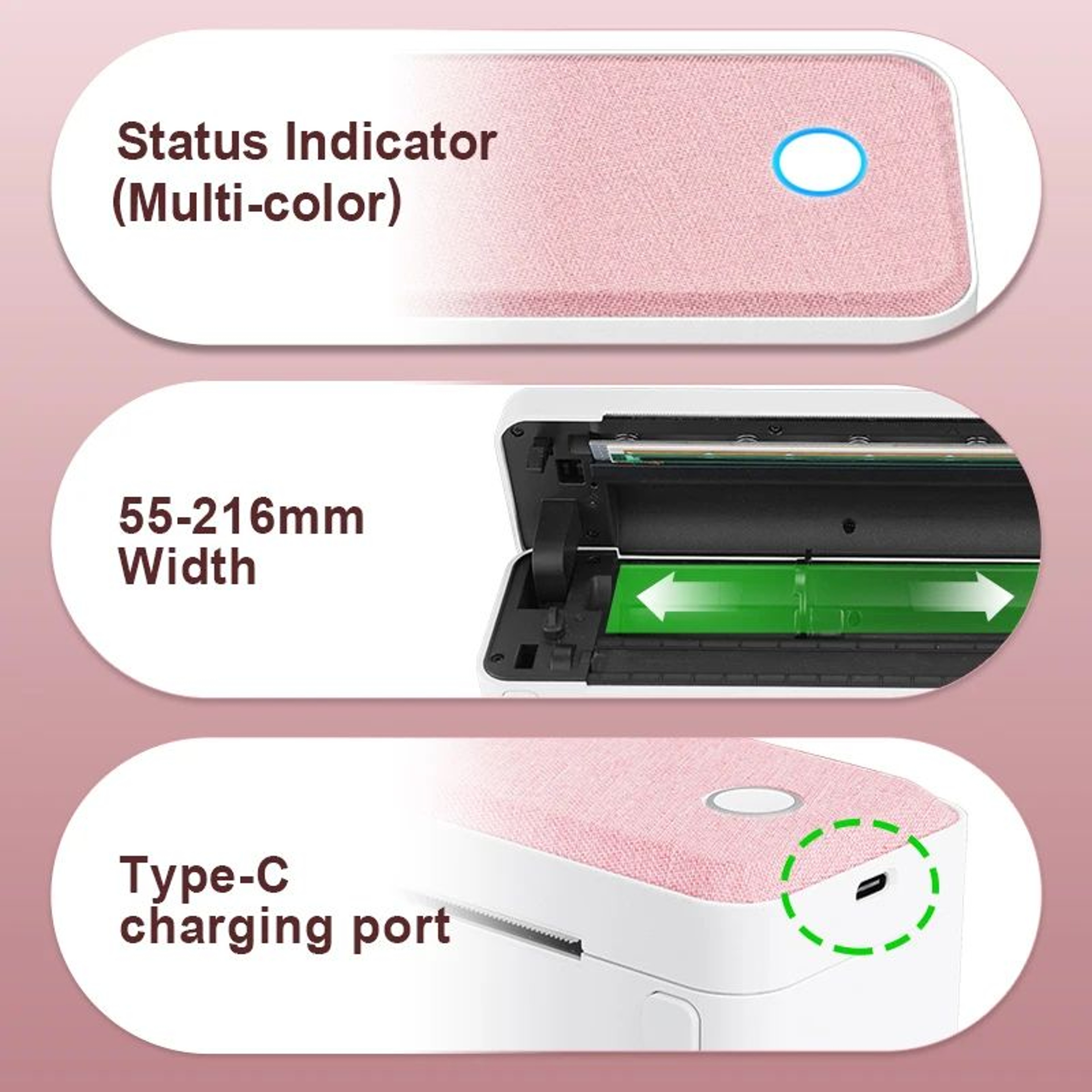 P20 Portable A4 Thermal Printer Wireless Bluetooth USB Printer For Travel And Office 3