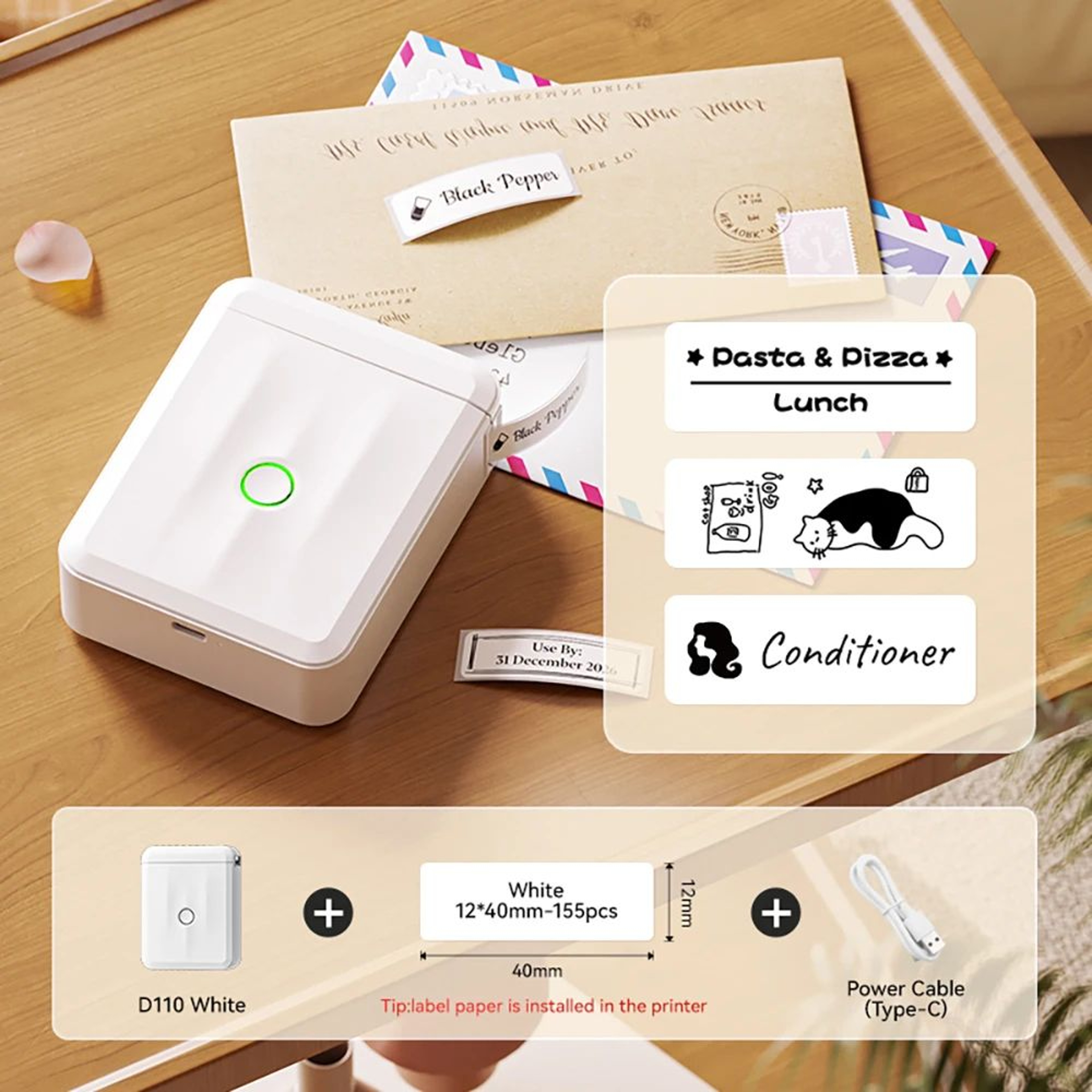 Portable Bluetooth Label Maker Mini Wireless Thermal Sticker Printer For Home And Office 8