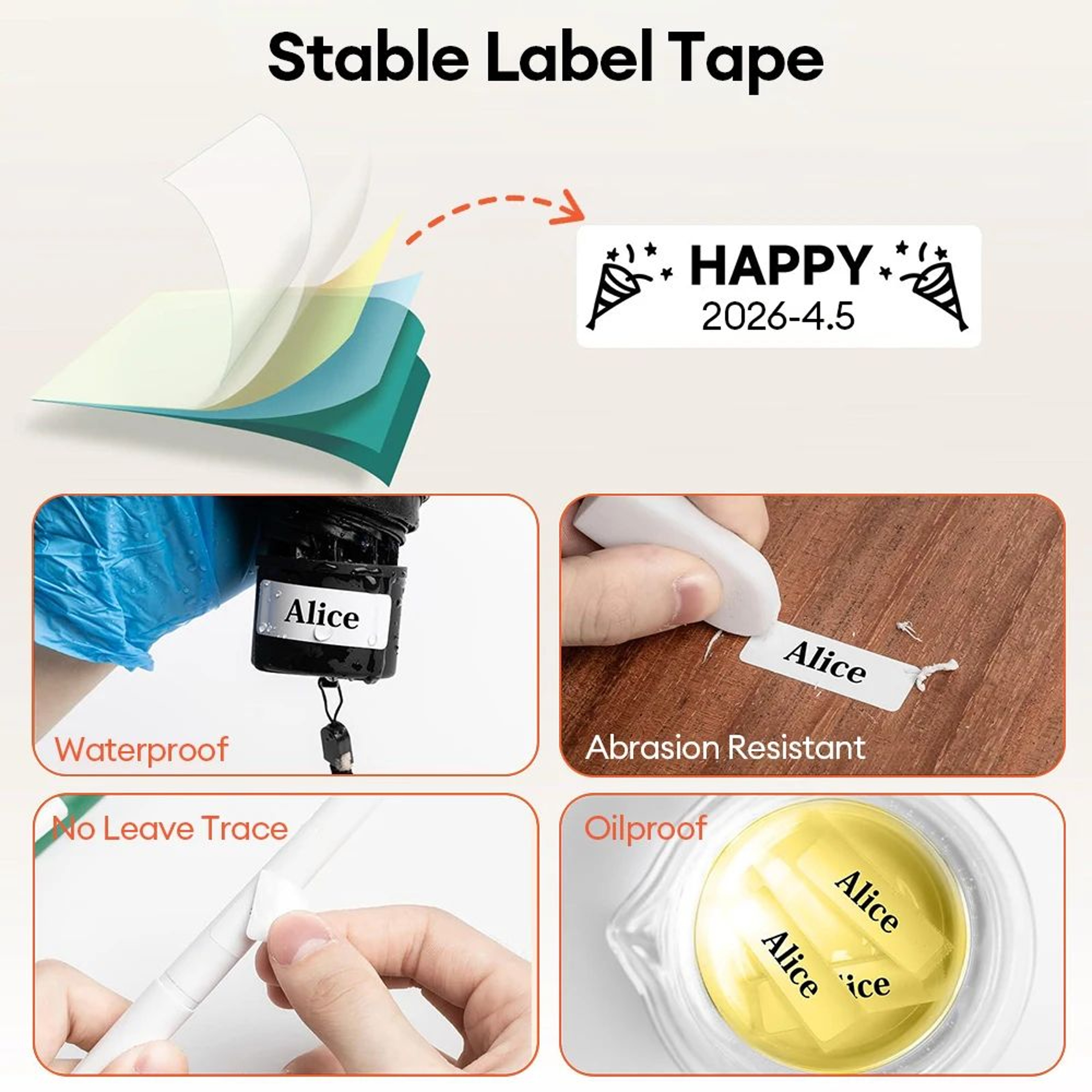 Mini Portable Thermal Label Printer Inkless SelfAdhesive Sticker Maker 4