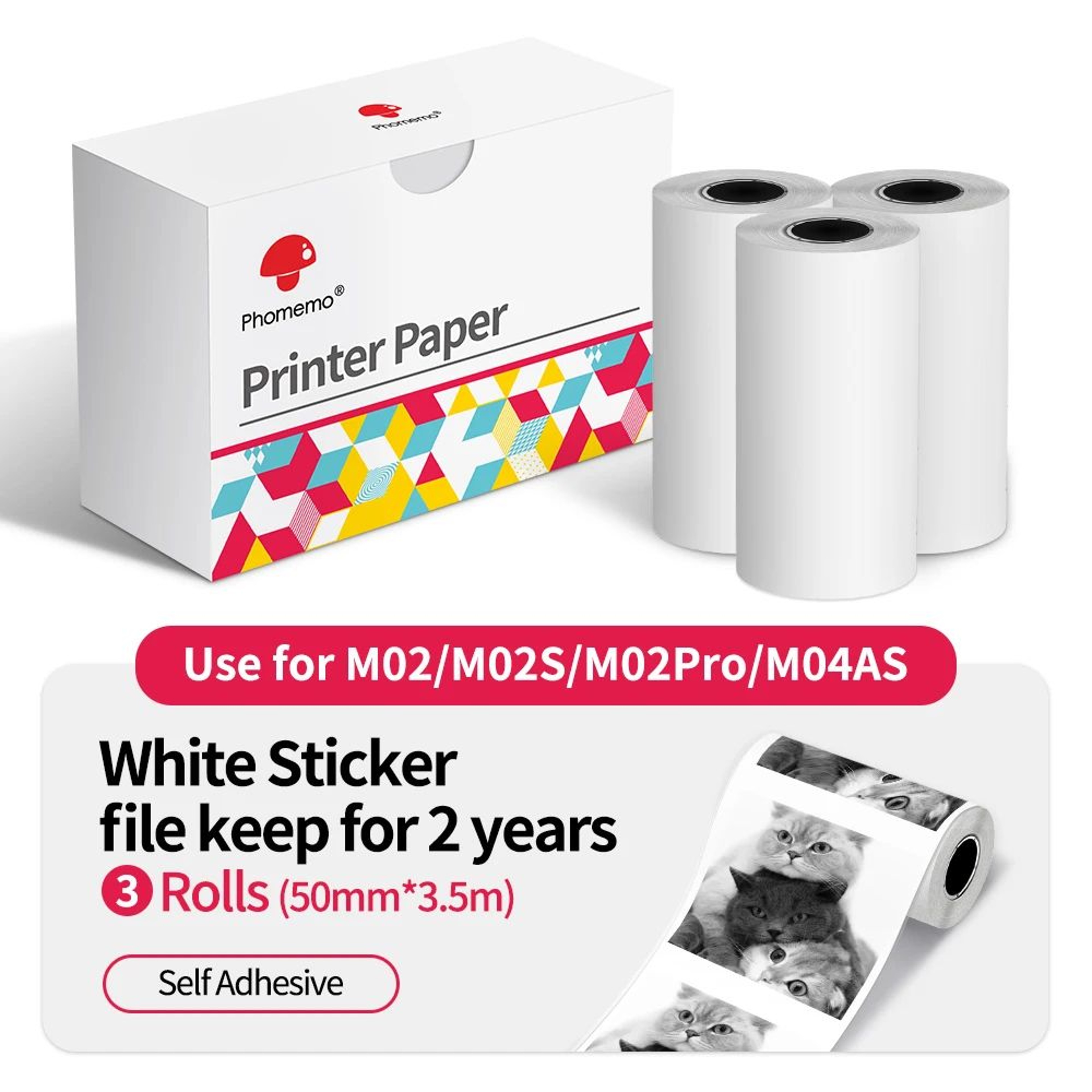 3 Rolls Mini Thermal Sticker Paper For Portable Photo Printers Journaling And DIY Crafts 8