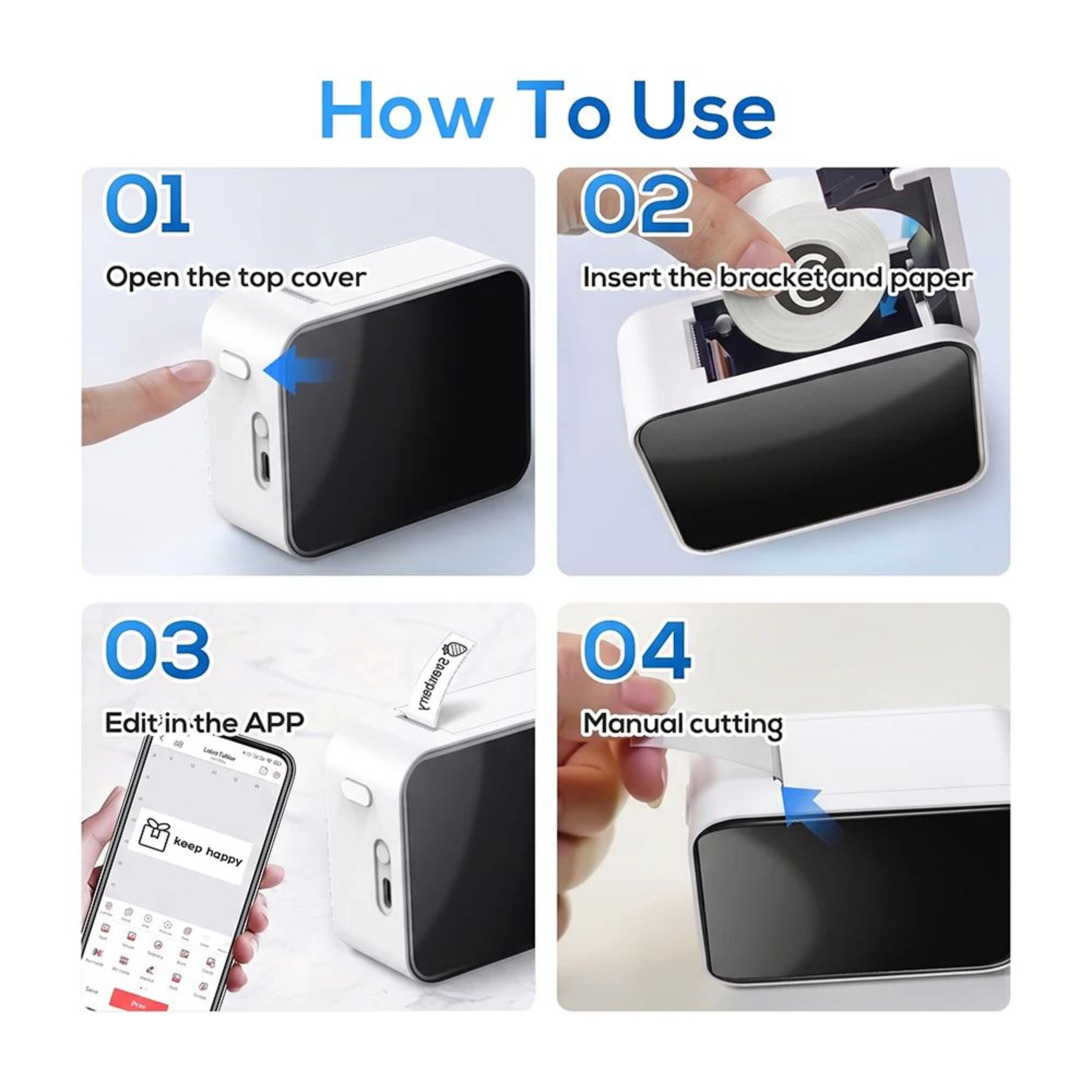 P15 Mini Bluetooth Thermal Label Printer For Home Office And Creative Organization 5