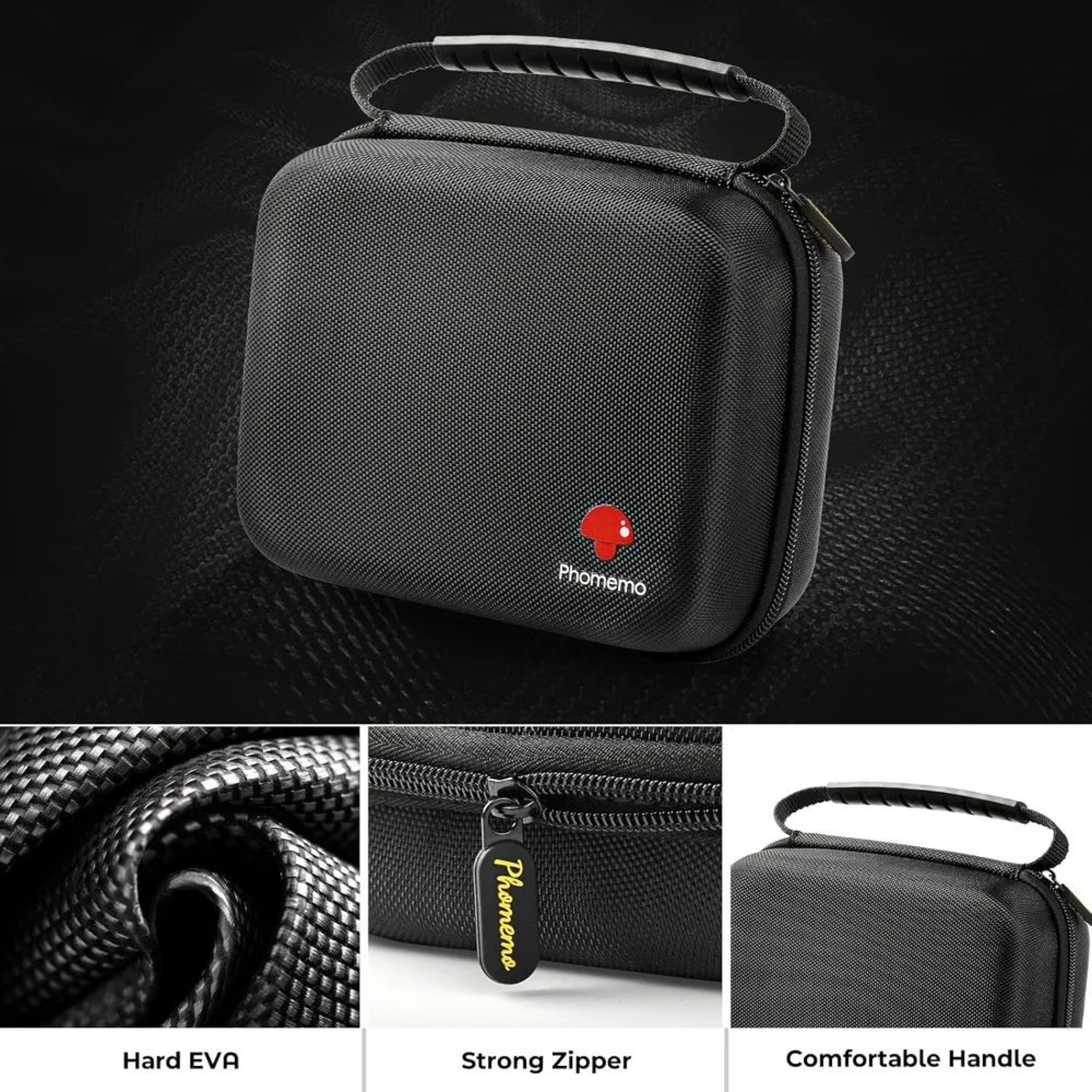 Portable Label Printer Carrying Case With Protective Storage And Mesh Pocket 1