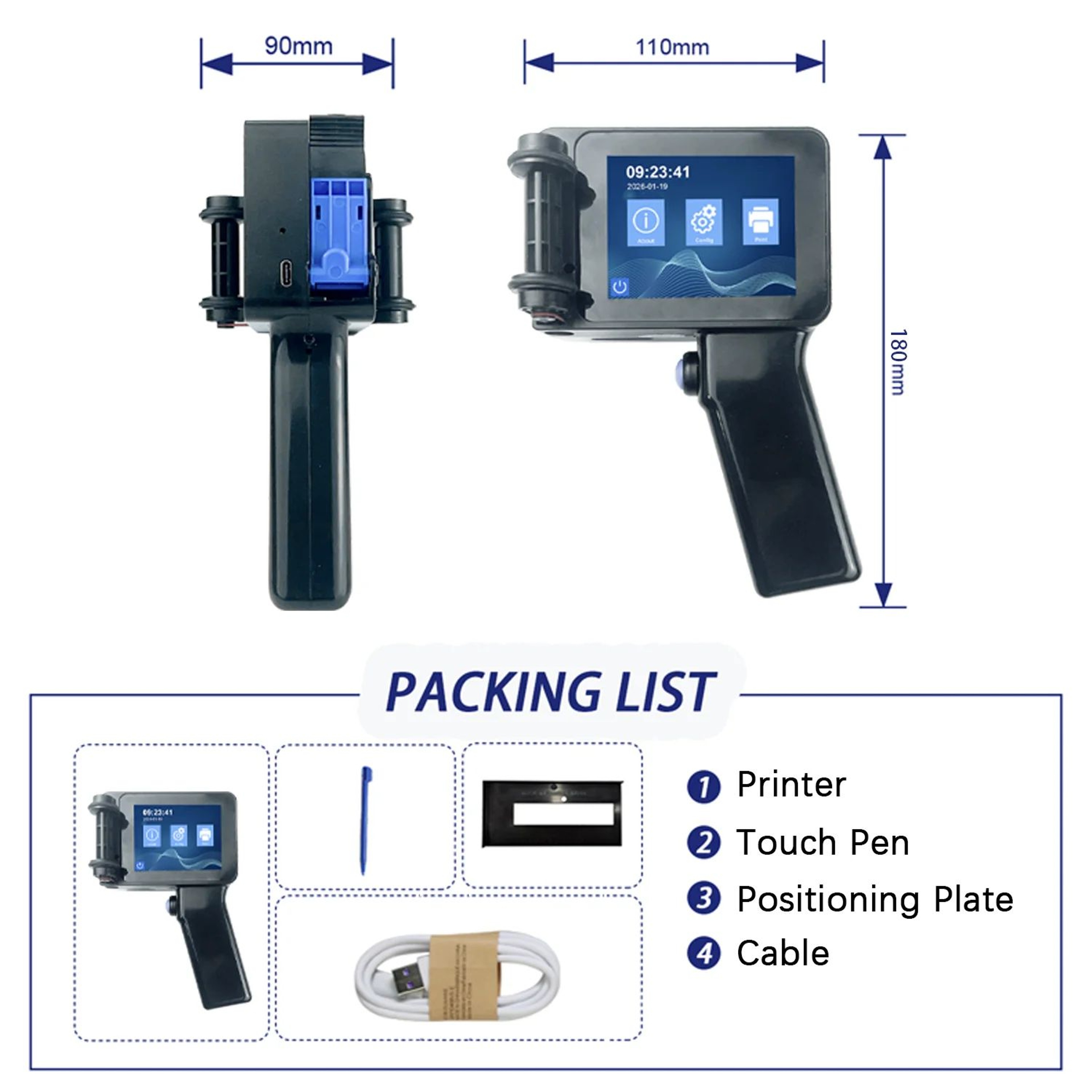 E14 Portable Handheld Inkjet Printer For QR Codes Barcodes And Date Printing 1