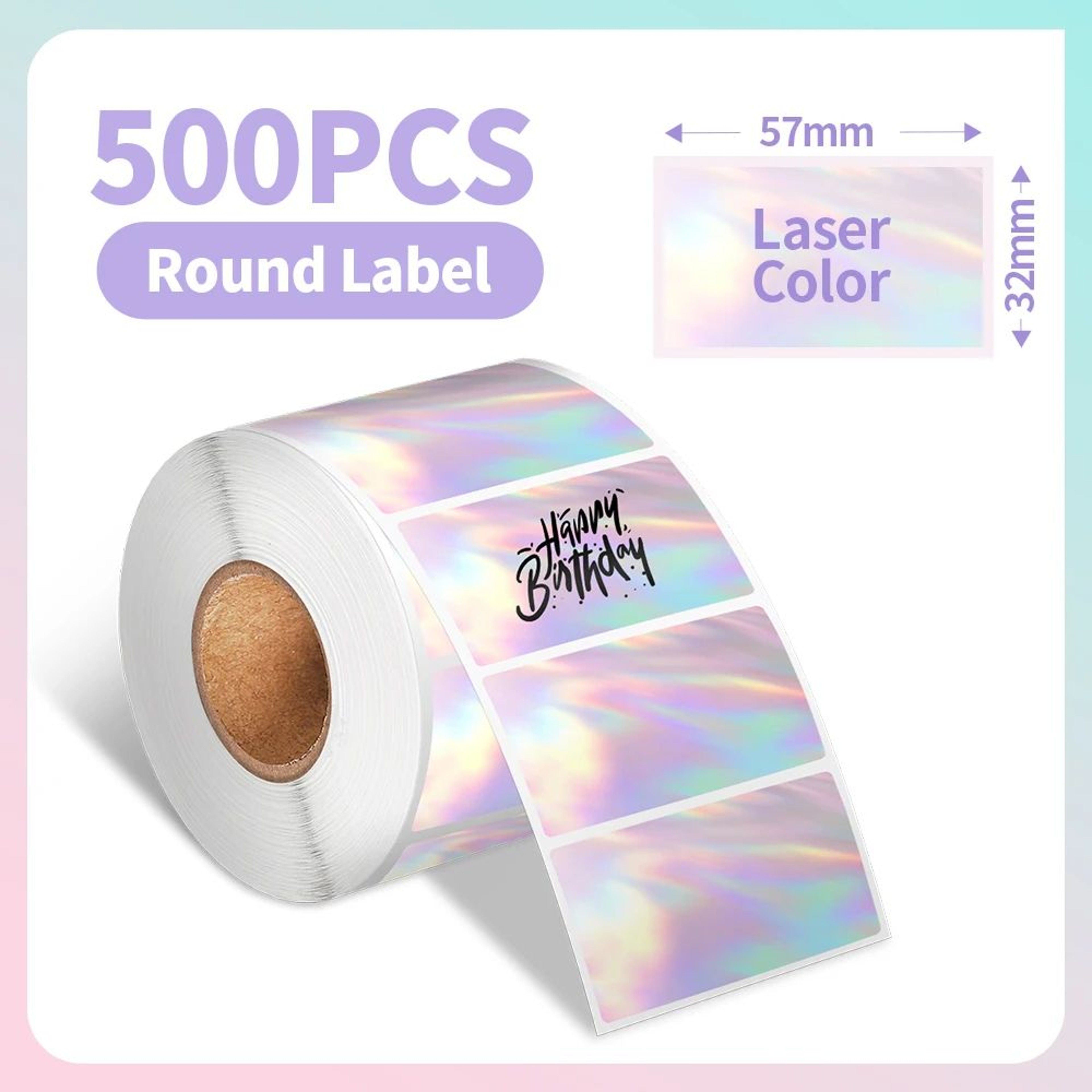 Waterproof White Round Thermal Label Stickers For Shipping And Product Packaging 13